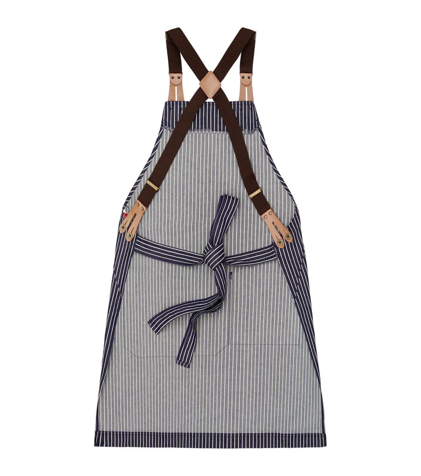 Bröstlappsförkläde randig denim 4078 - Bild 1 av 2
