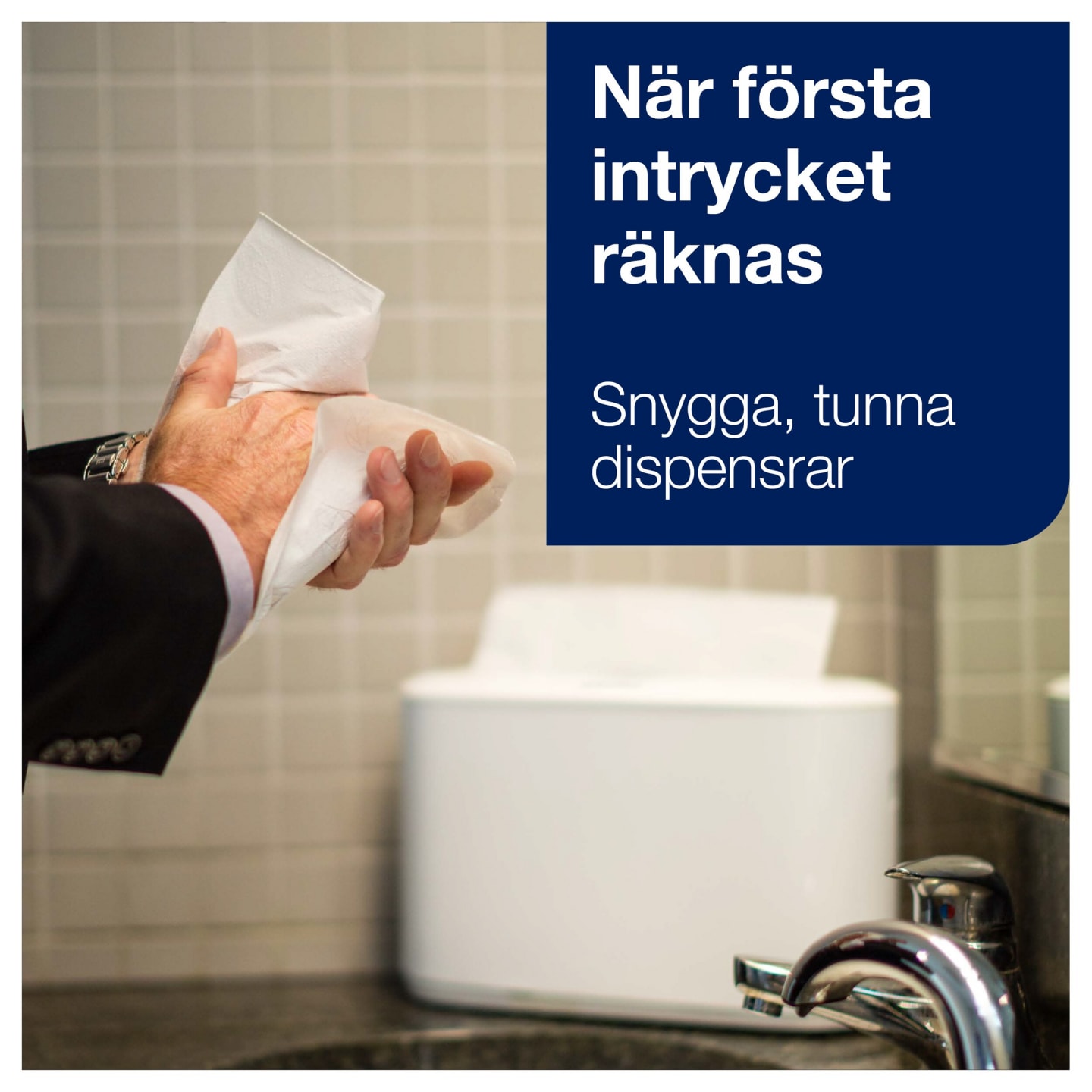 Dispenser handduk fristående H2 vit 1st - Bild 1 av 4