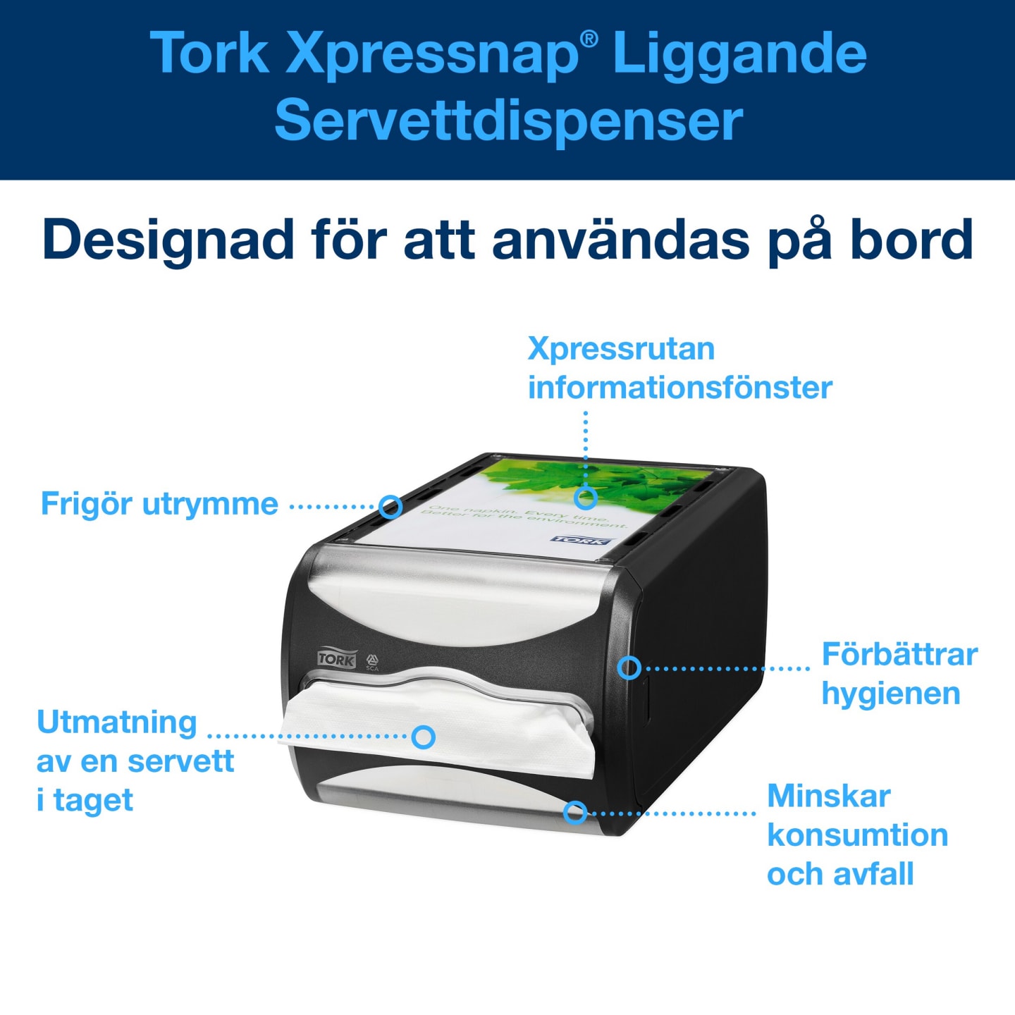 Dispenser Xpressnap svart liggande N4 - Bild 1 av 4
