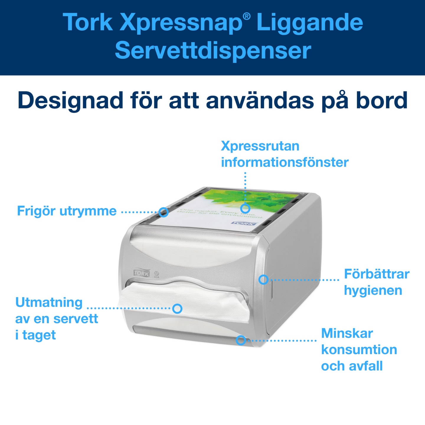 Dispenser Xpressnap grå liggande N4 - Bild 1 av 4