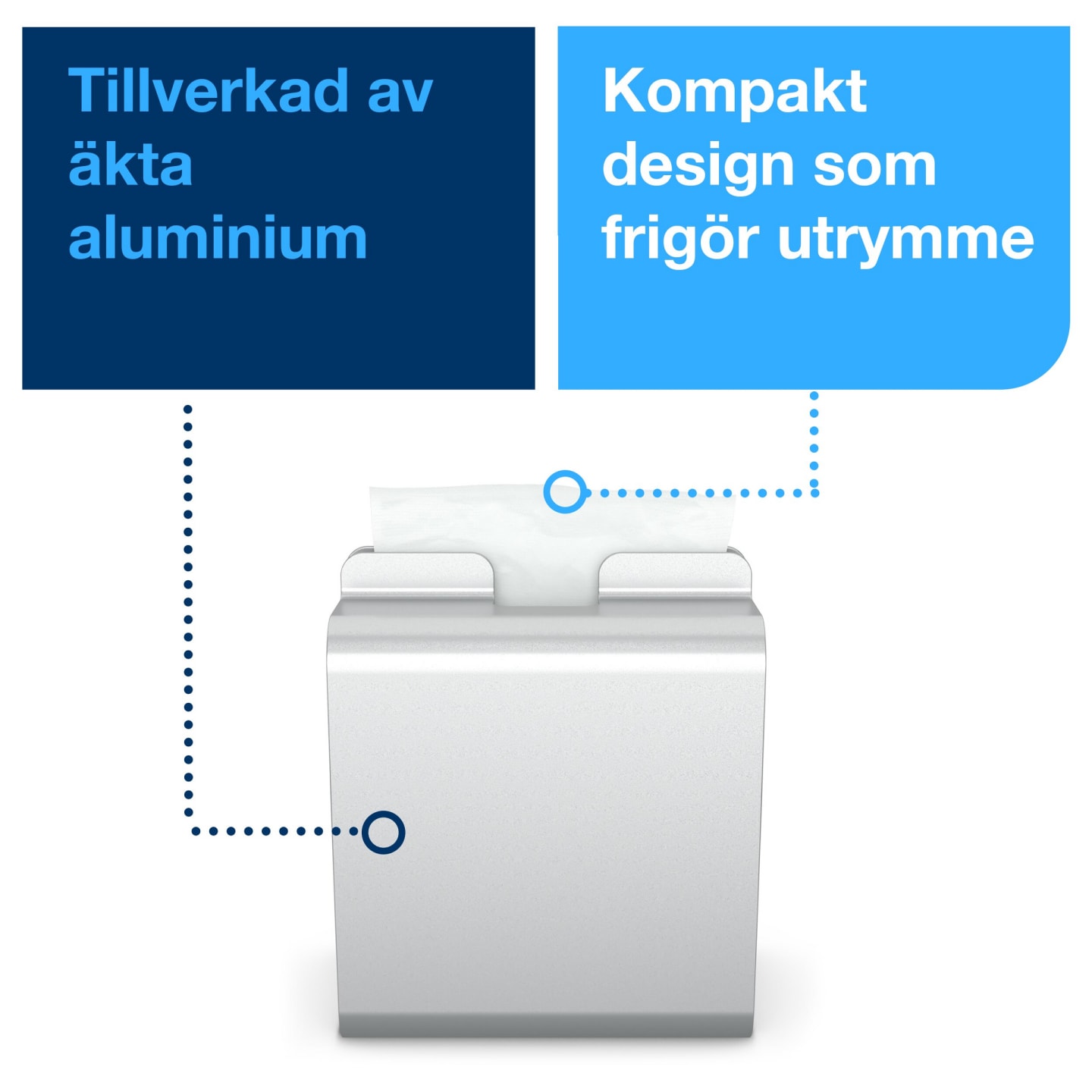 Dispenser servett aluminium XPN N4 1st - Bild 1 av 4