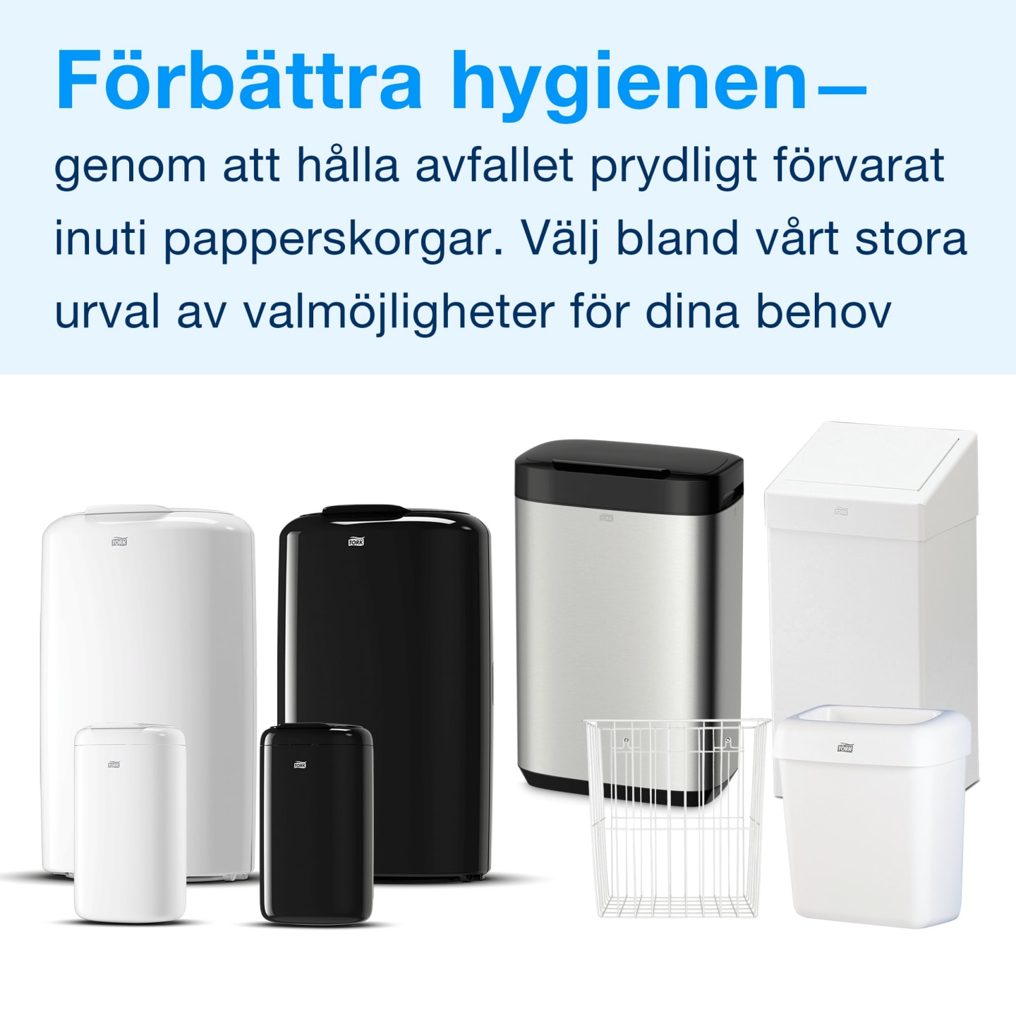 Papperskorg B1 50L rostfri 1st - Bild 1 av 4