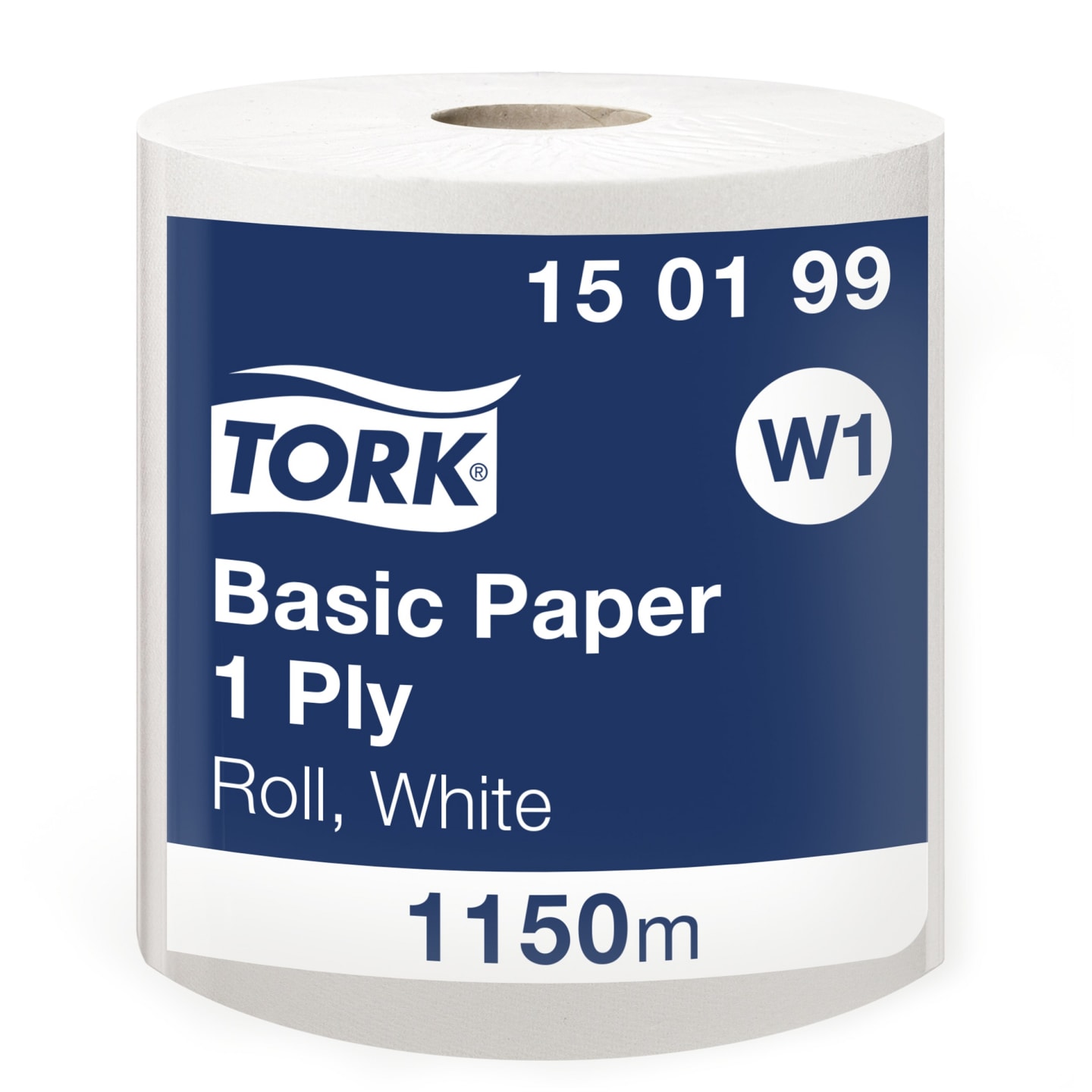 Torkrulle basic papper W1 1lag vit 1st
