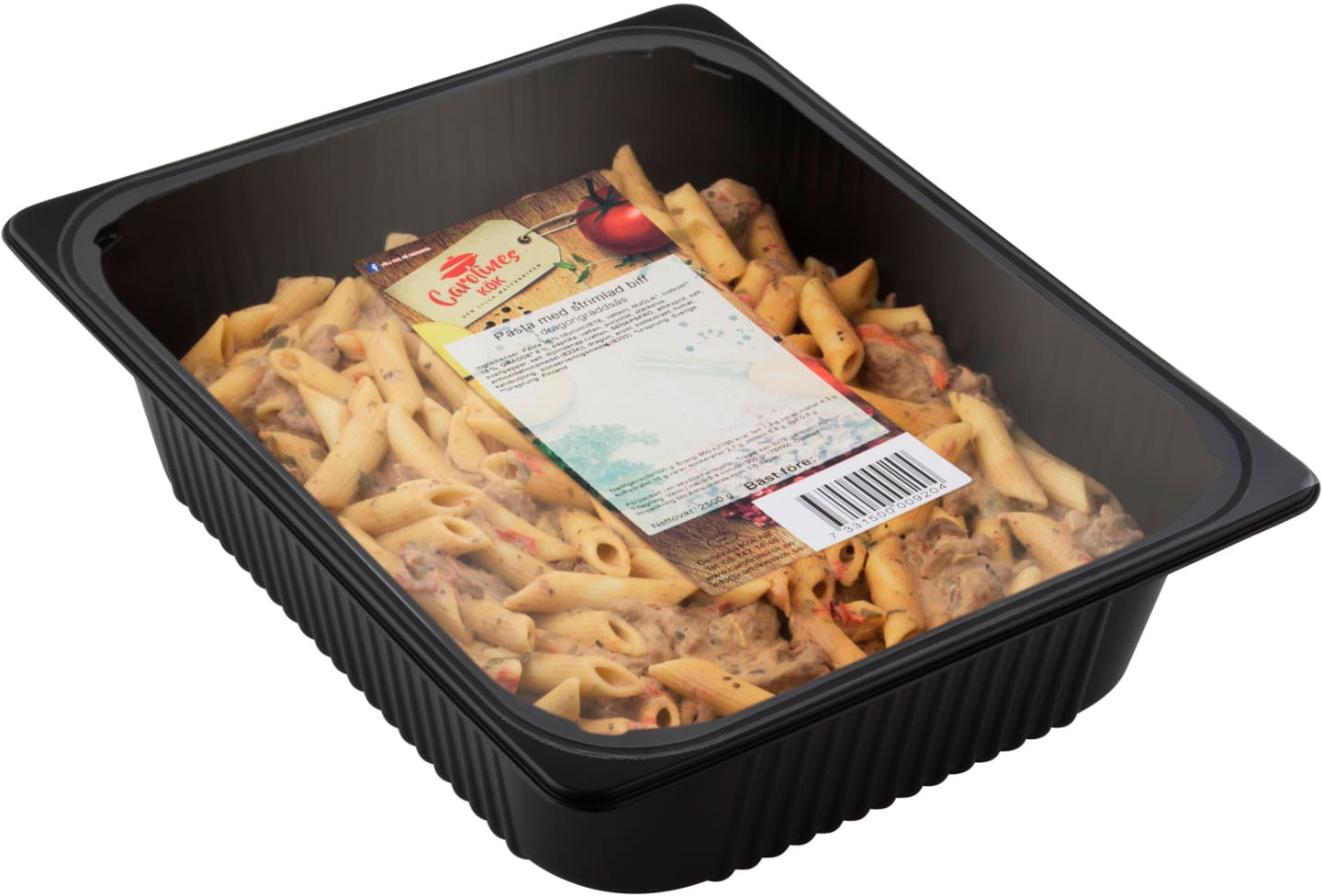 Pasta med strimlad biff 2,5kg