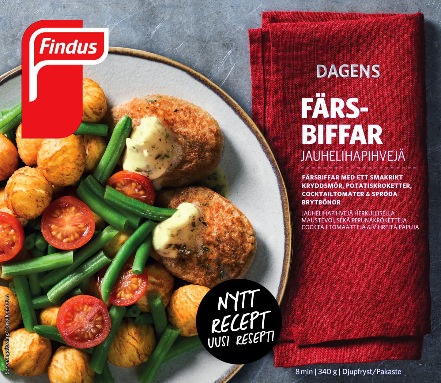 Färsbiffar med kryddsmör 340g