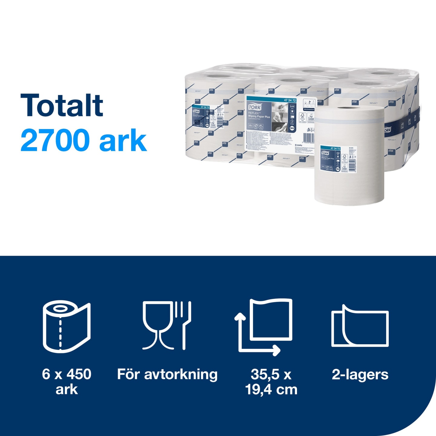 Torkrulle reflex centermatad plus M4 2-L 1st - Bild 1 av 4