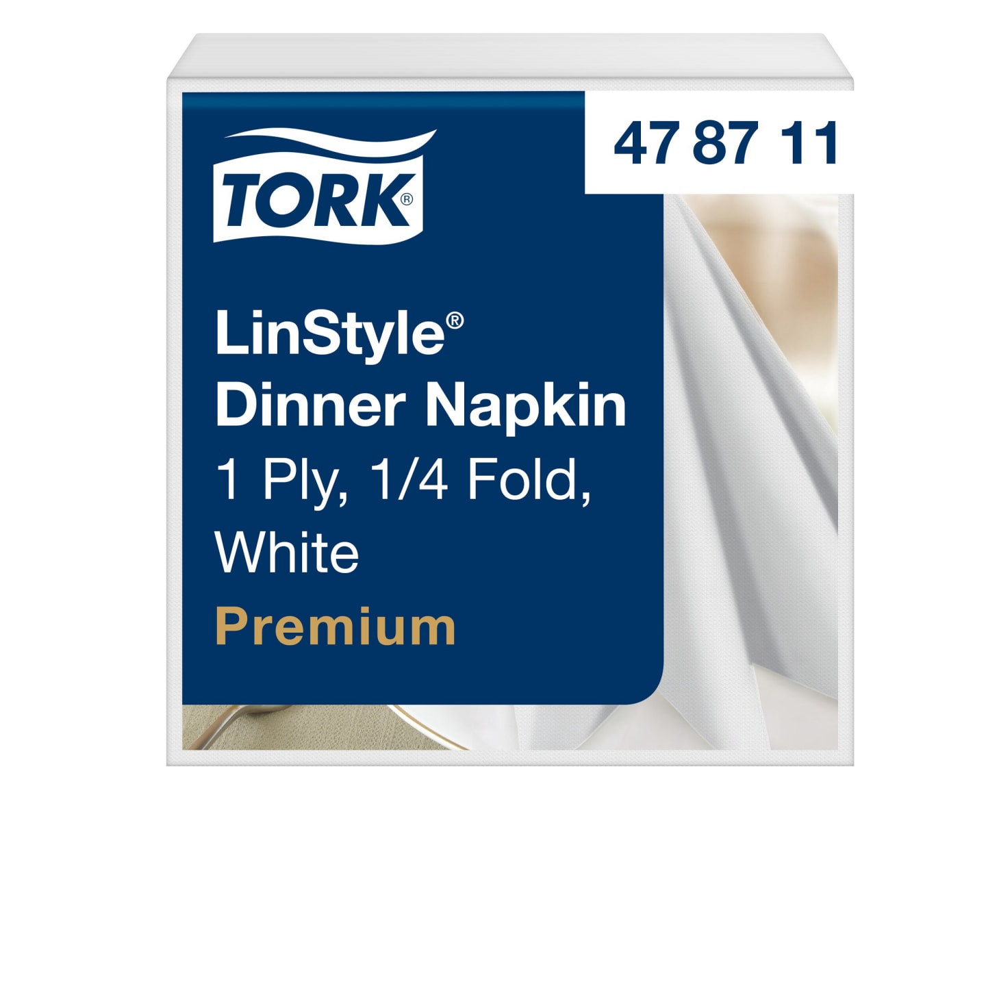 Servett 39 vit linstyle 600st