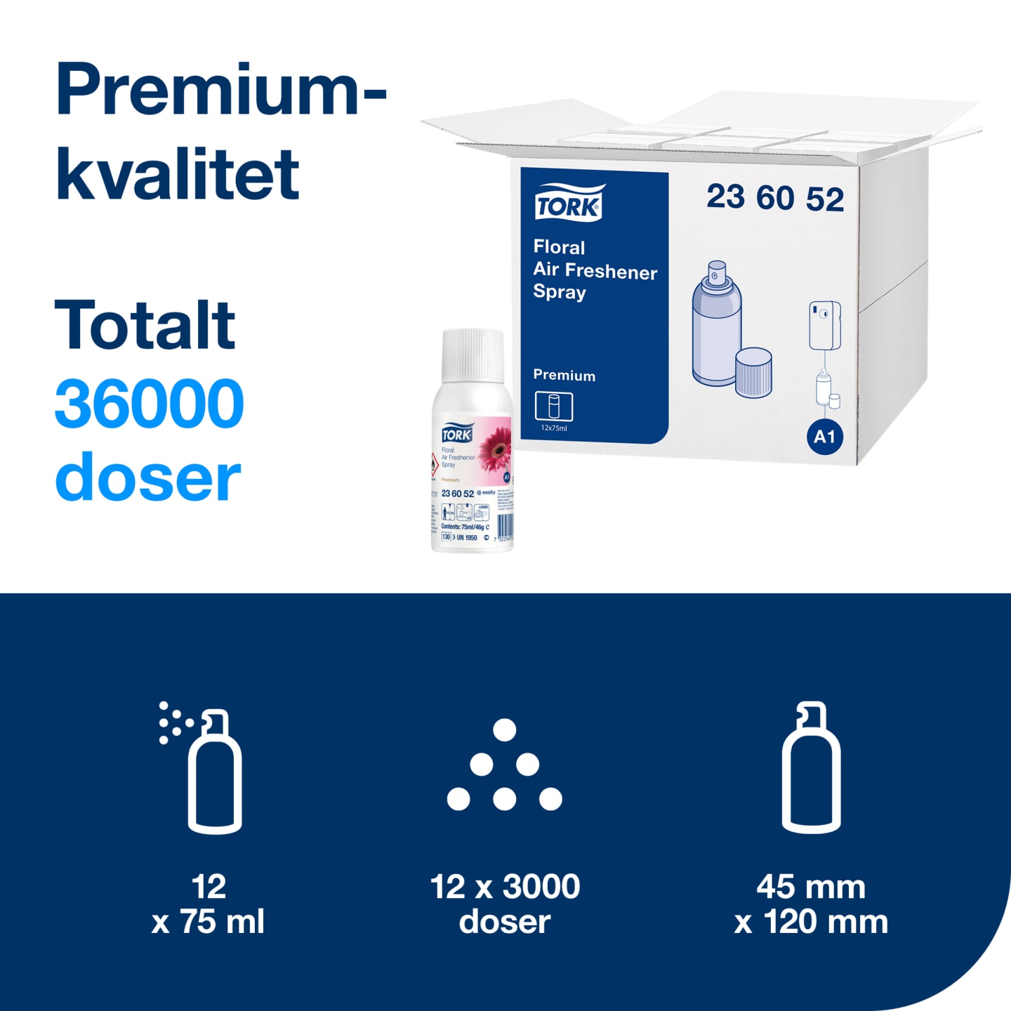 Tork spray blom luftfräschare 75ml - Bild 1 av 4