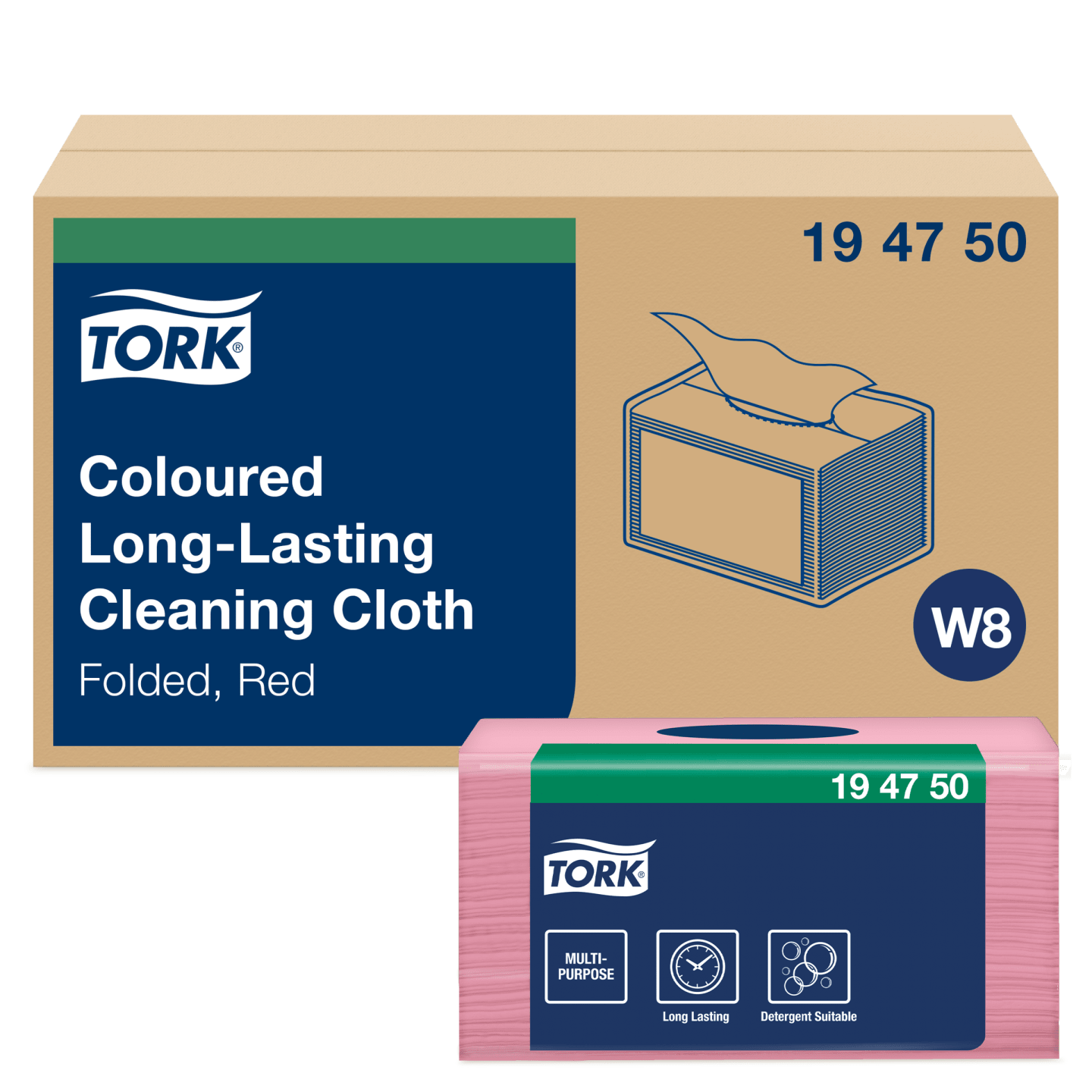 Torkduk rengöring röd W8 40st