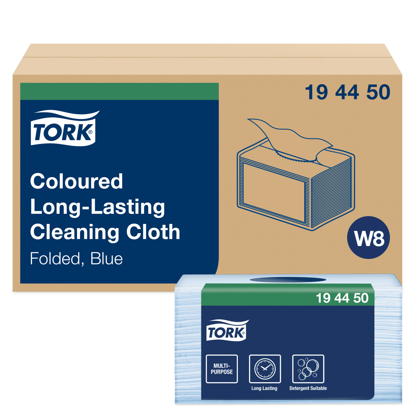 Torkduk rengöring blå W8 40st