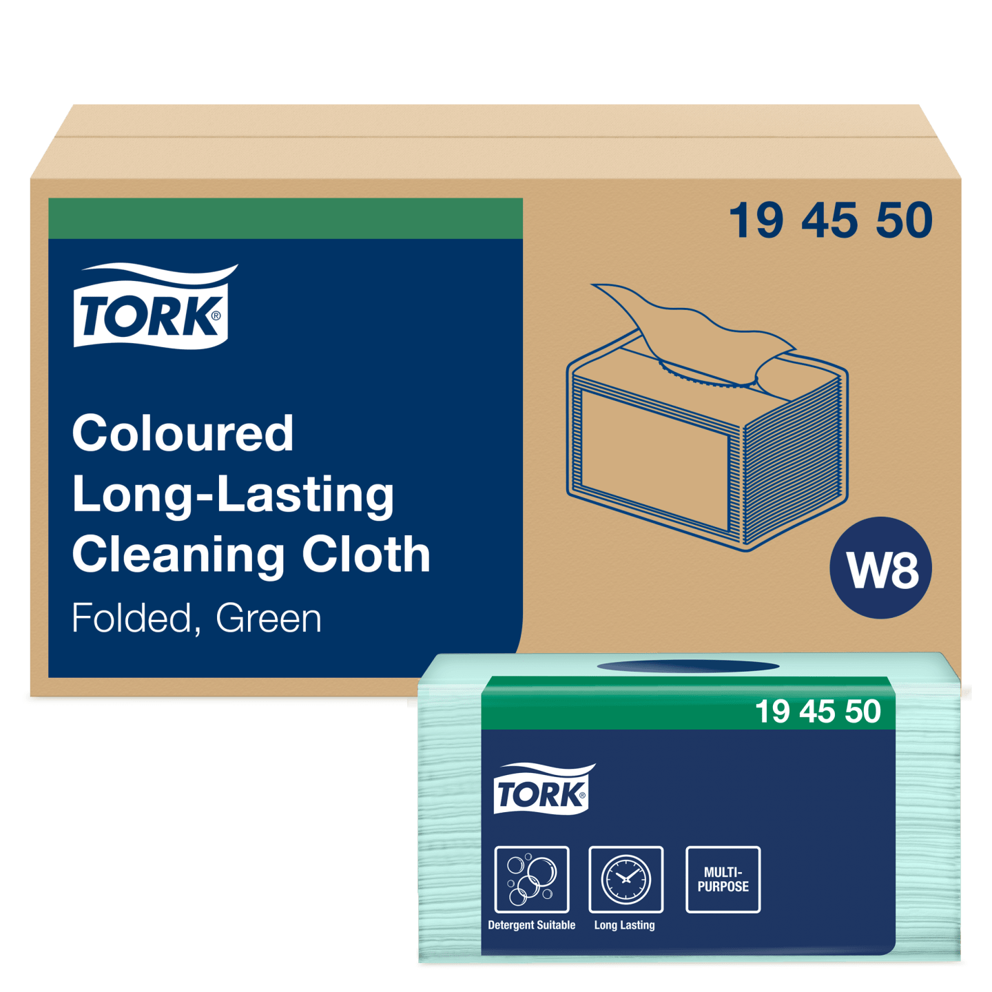 Torkduk rengöring grön W8 40st