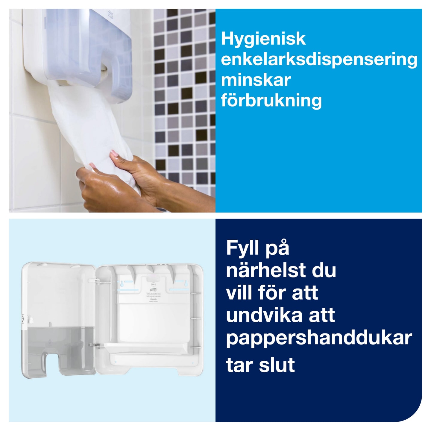 Dispenser handduk Xpress mini H2 vit 1st - Bild 1 av 4