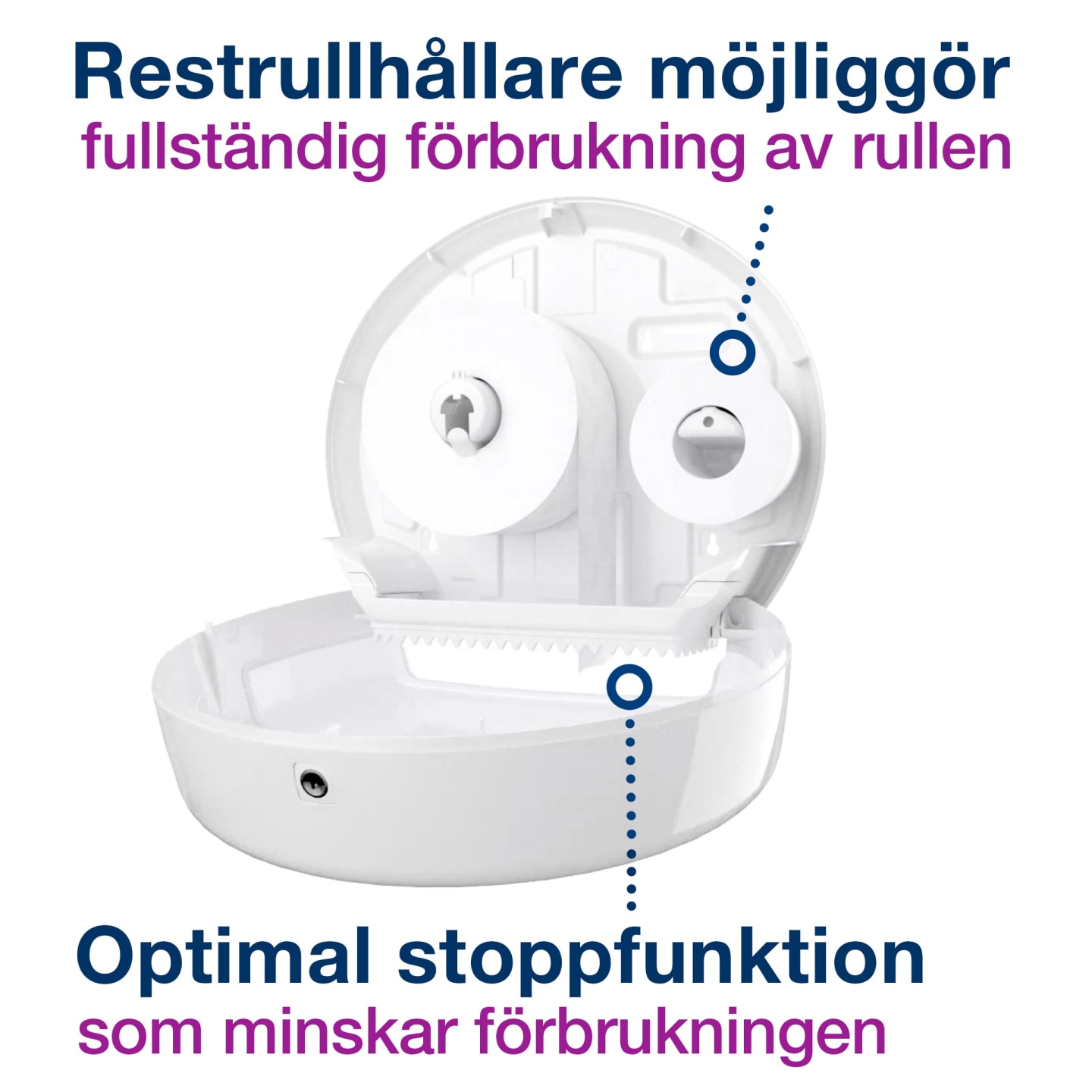 Dispenser svart toapapper T2 mini 1st - Bild 1 av 4