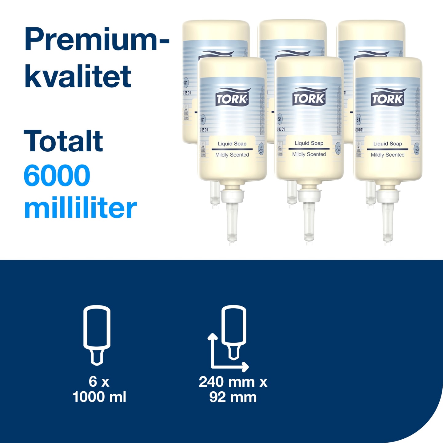 Tvål mild Tork S1 1L - Bild 1 av 4