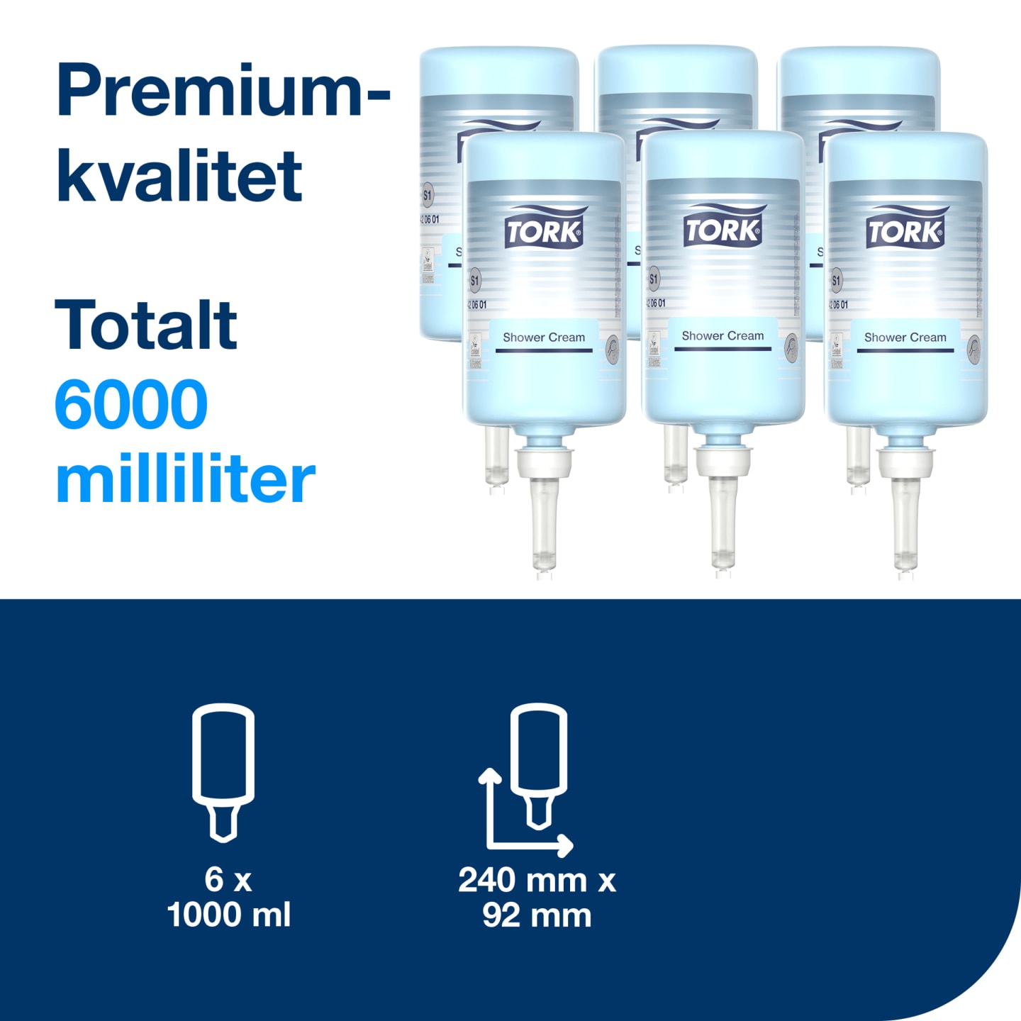 Duschtvål Tork S1 1L - Bild 1 av 4
