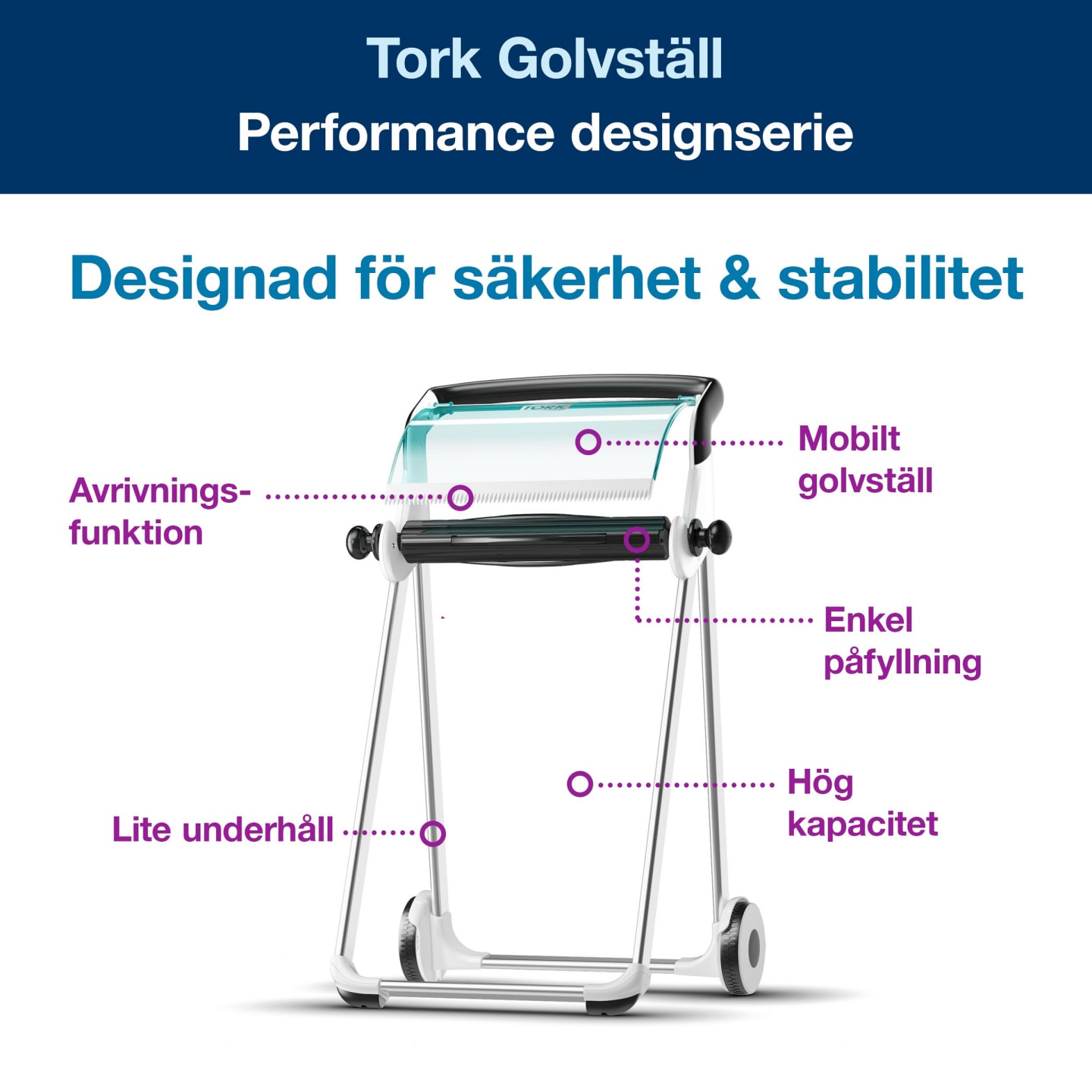 Golvställ turkos W1 Tork 1st - Bild 1 av 4