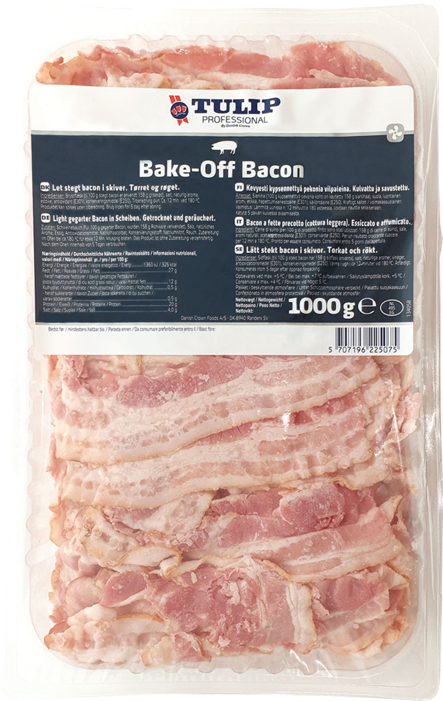 Bacon skivad stekt 36% 1kg - Bild 1 av 3