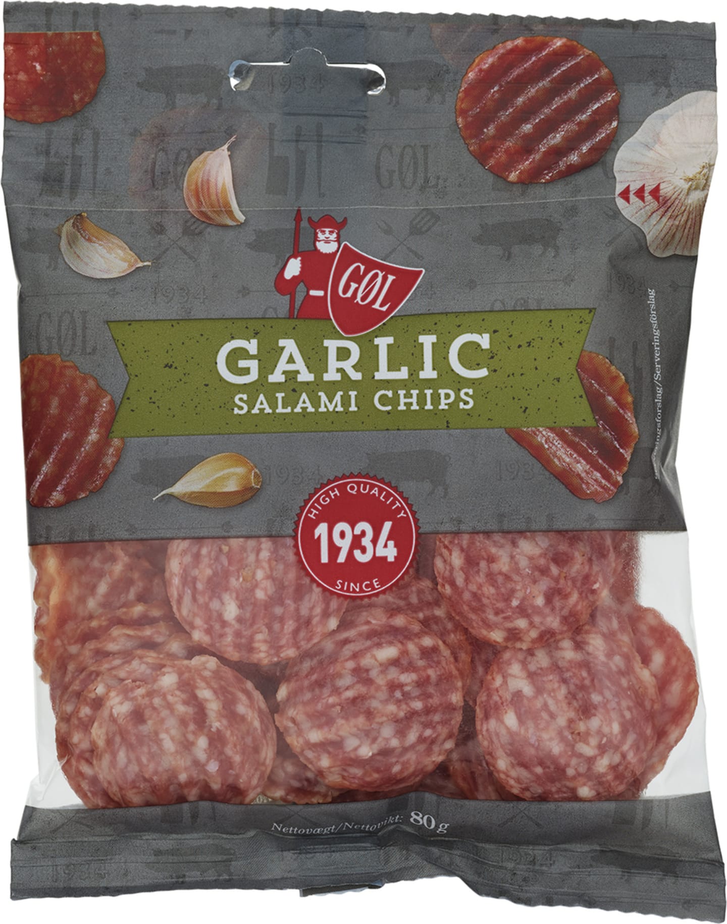Salami Chips Garlic 80g - Bild 1 av 3