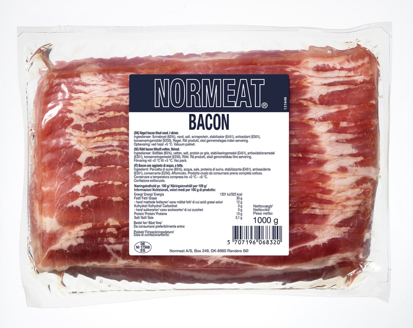 Bacon skivad 1kg - Bild 1 av 3