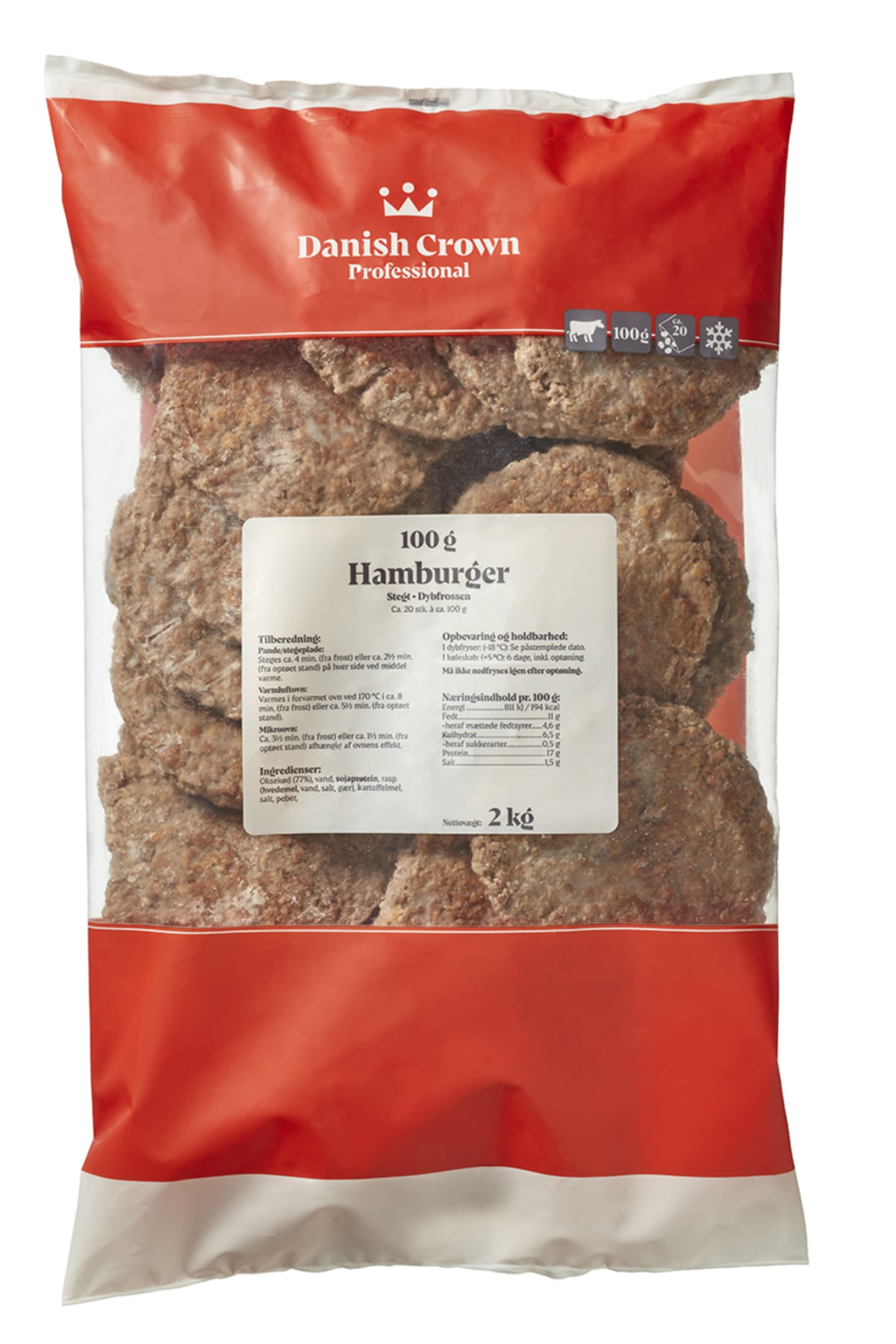 Hamburgare 20x100g - Bild 1 av 3