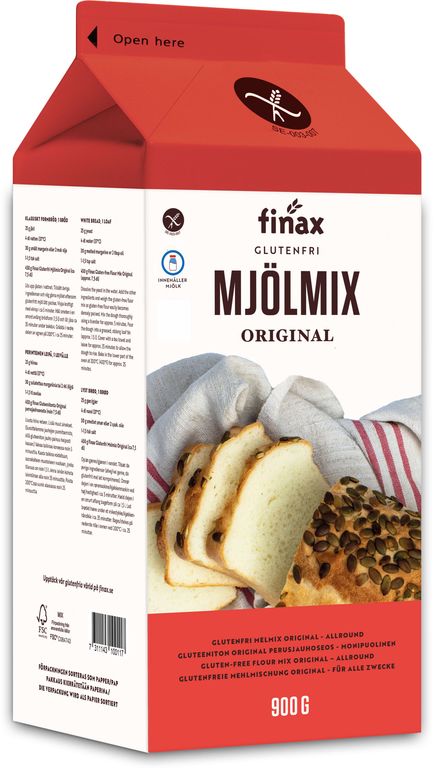 Glutenfri Mjölmix 900g