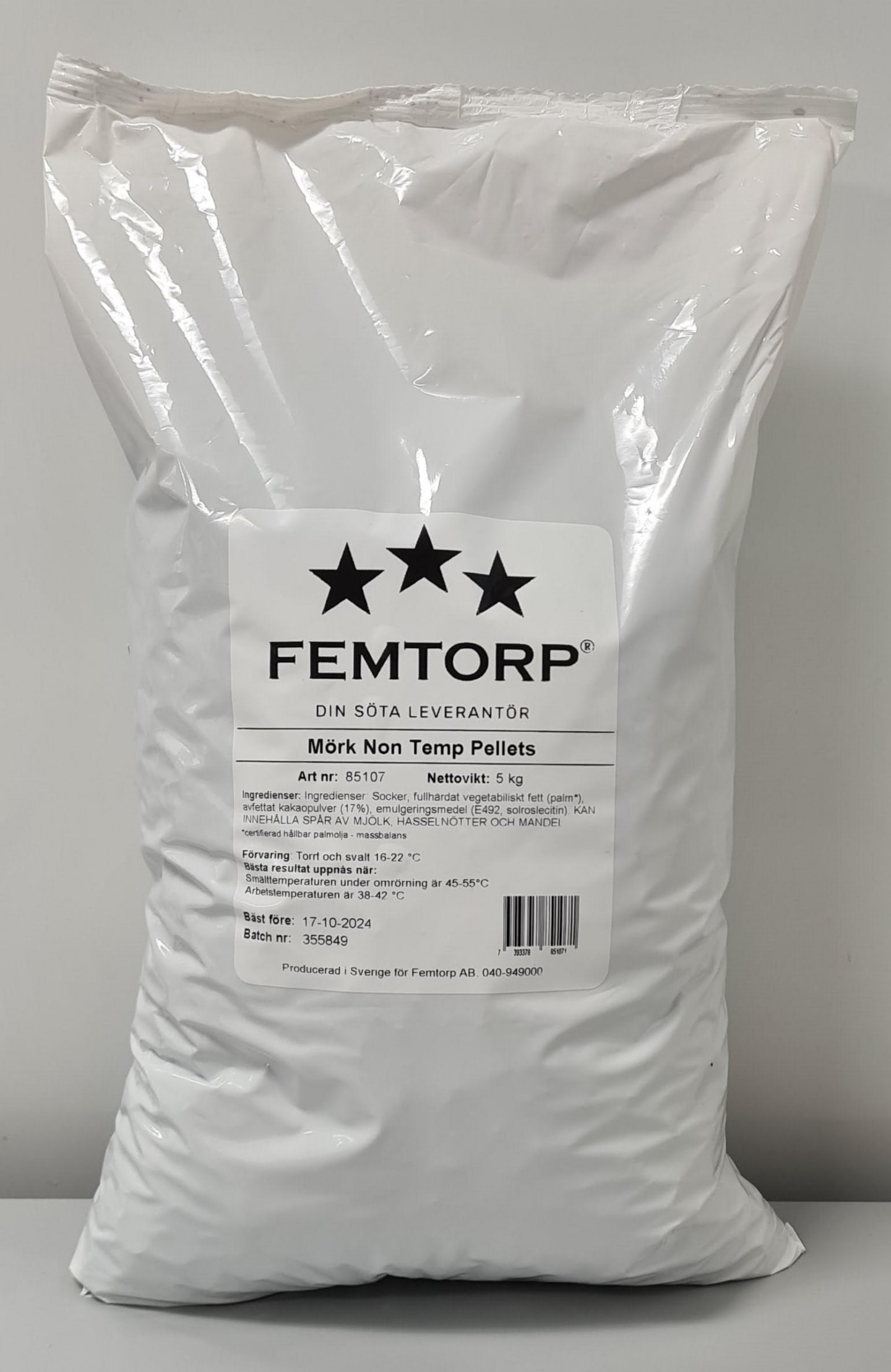 Non temp mörk pellets 5kg - Bild 1 av 2