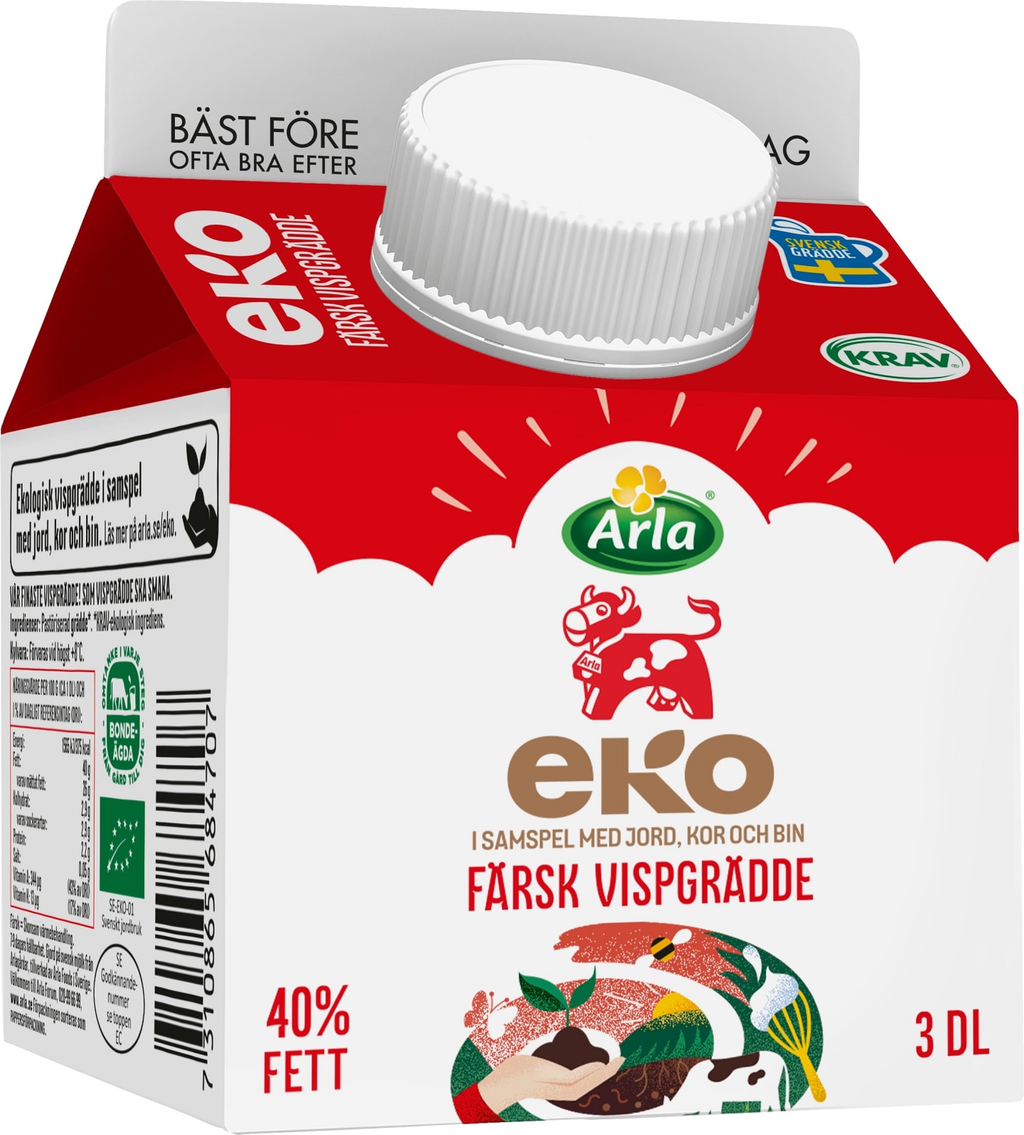 Vispgrädde Färsk 40% 3dl