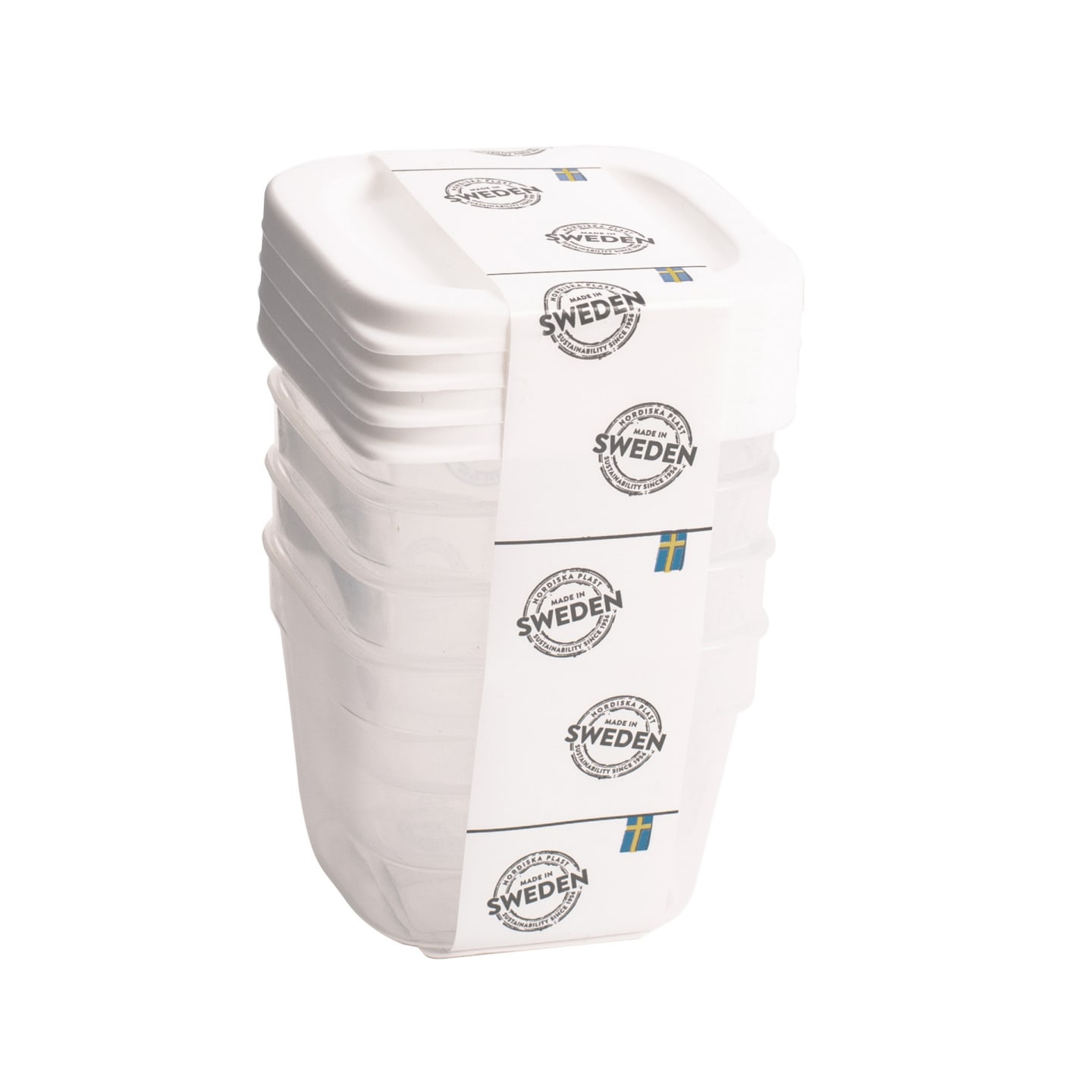 Plastburk Everyday transp/vit 9cl 4p - Bild 1 av 3