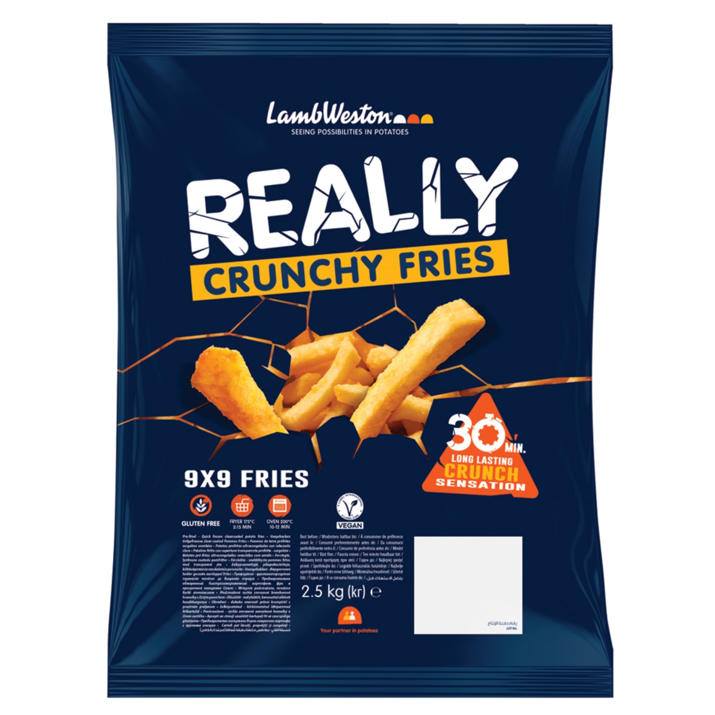 Crunchy Fries 2,5kg 9x9mm