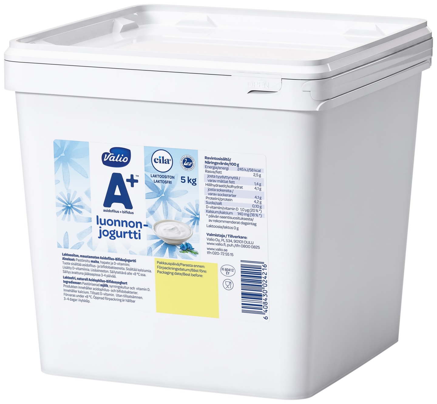 Yoghurt naturell laktosfri 5kg - Bild 1 av 1