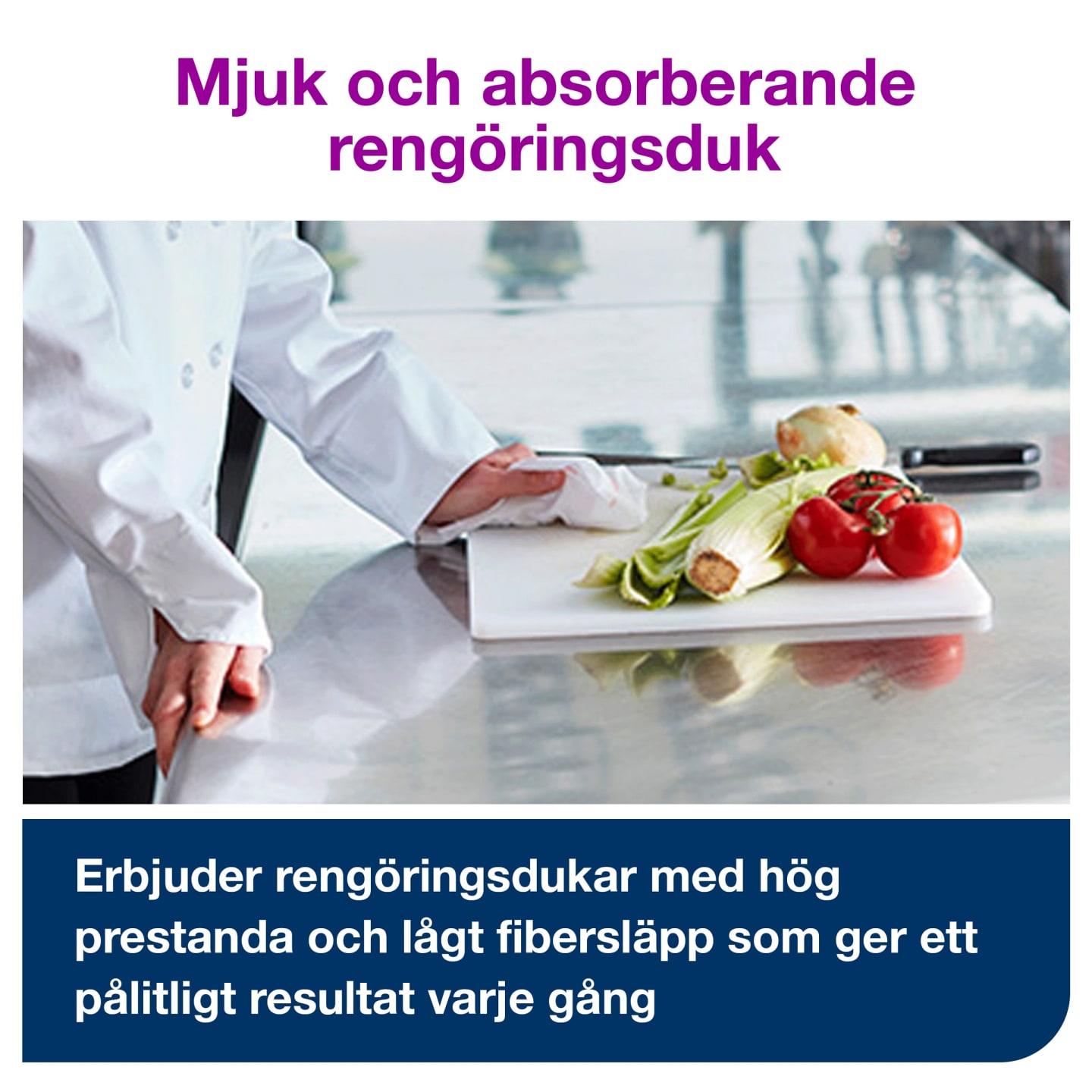Torkduk rengöring vit W8 50st - Bild 1 av 4