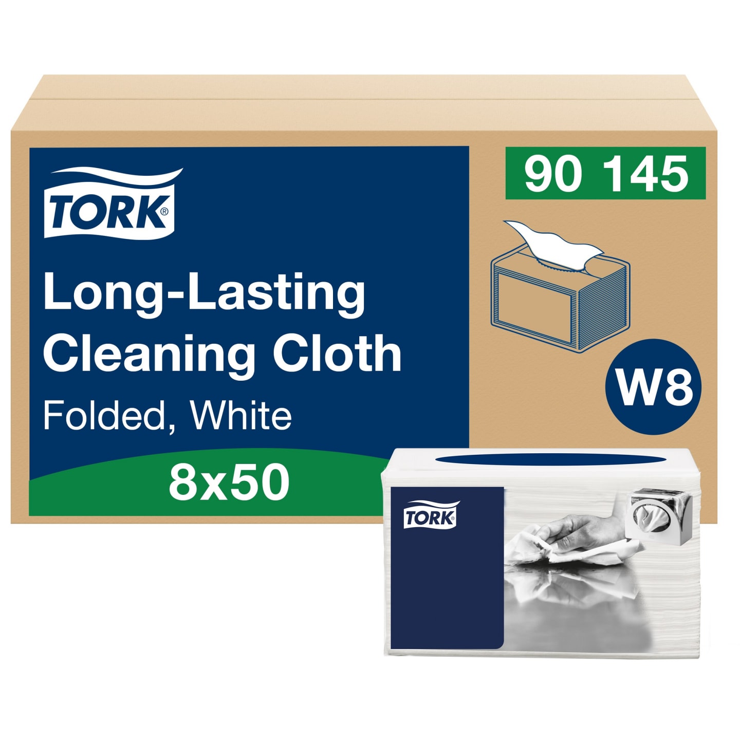 Torkduk rengöring vit W8 50st