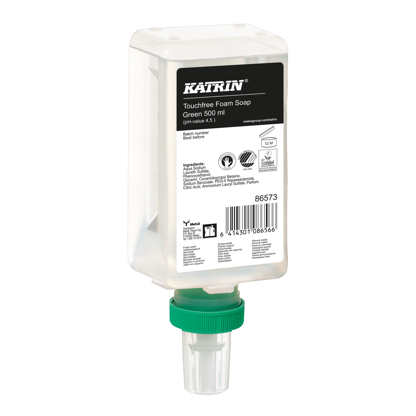 Skumtvål Katrin grön Touchfree 500ml