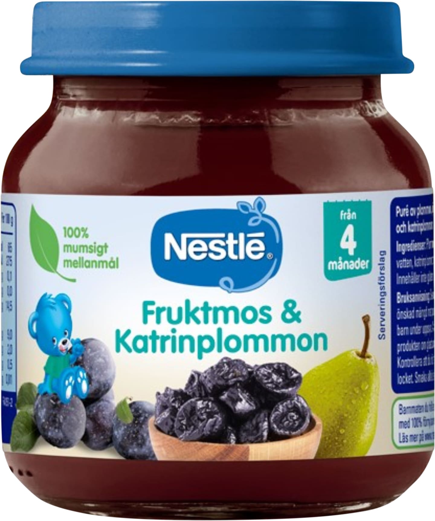 Frukt&Katrinplommon mos 125g