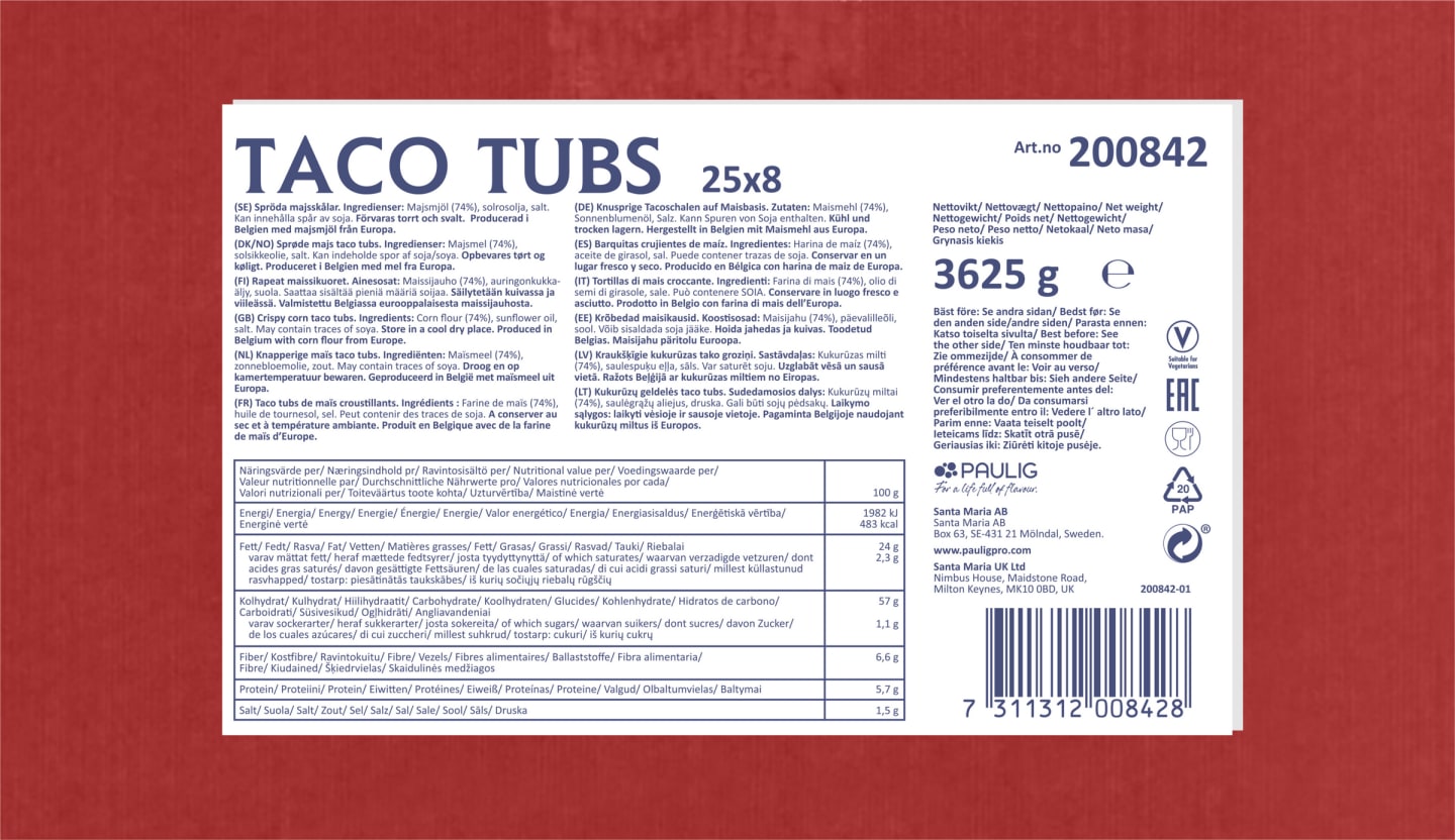 Taco Tubs 3,625kg