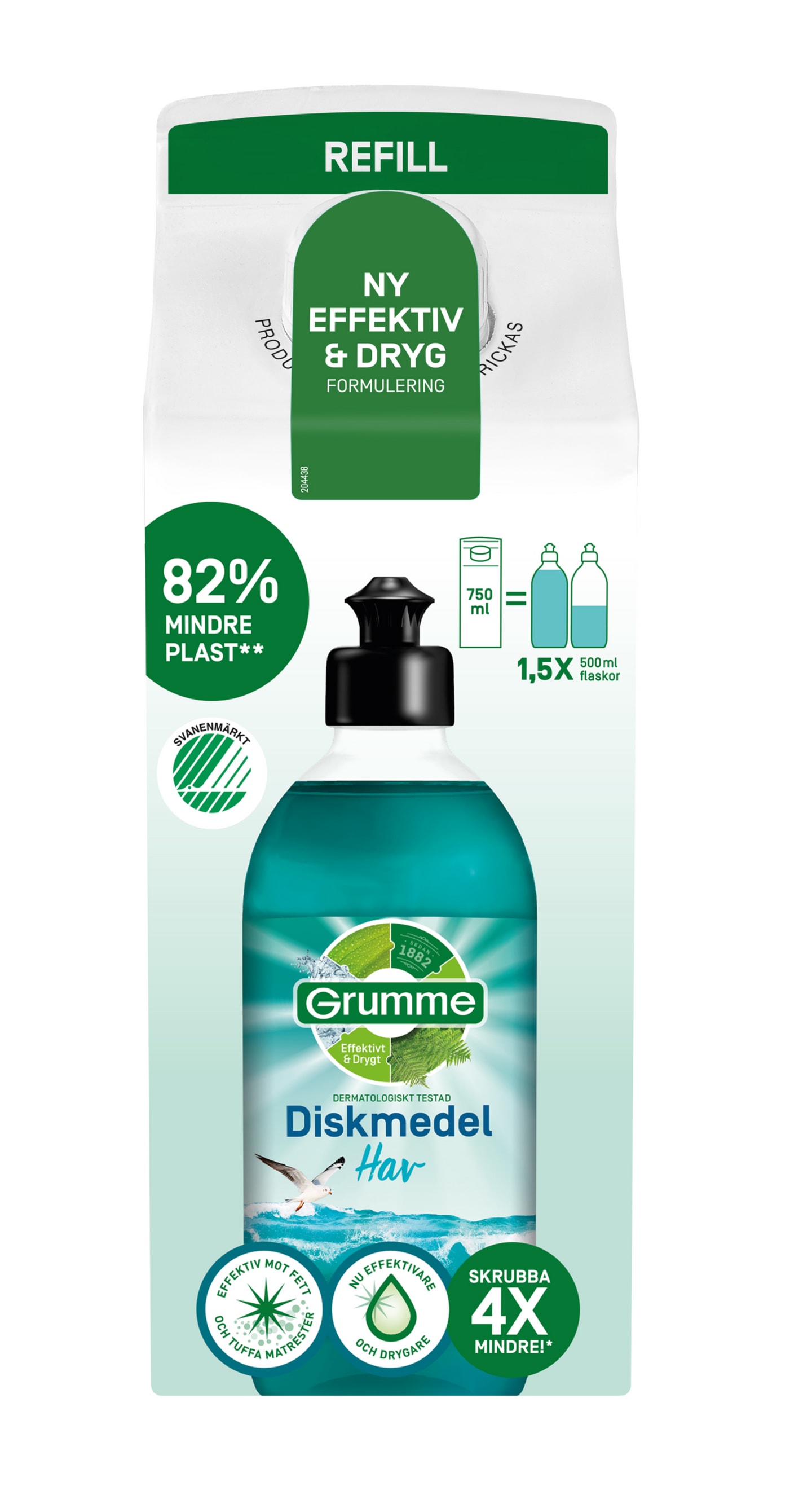 Handdiskmedel Grumme Hav refill 750ml
