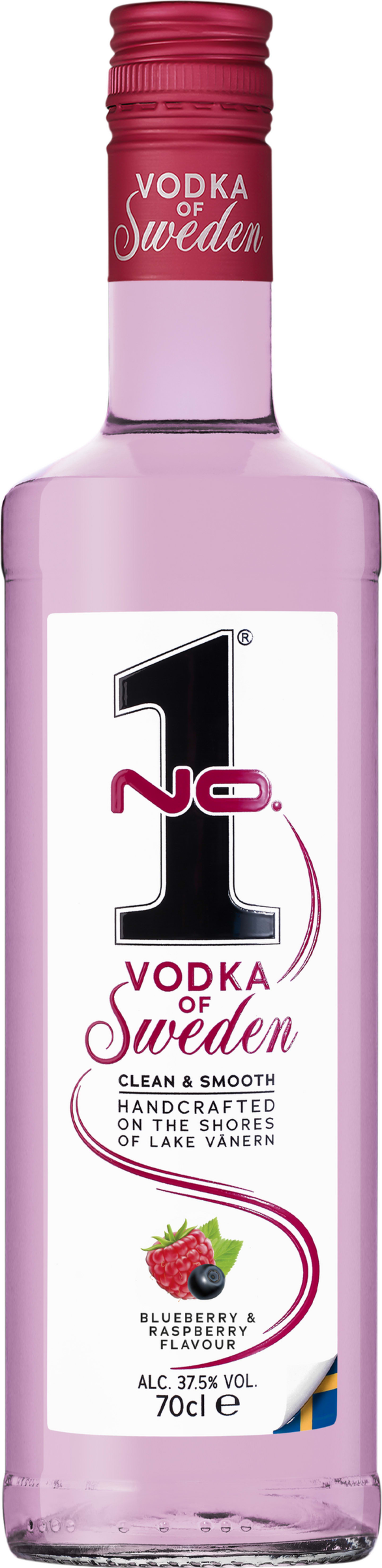 No.1 Vodka Blåbär Hallon 70cl