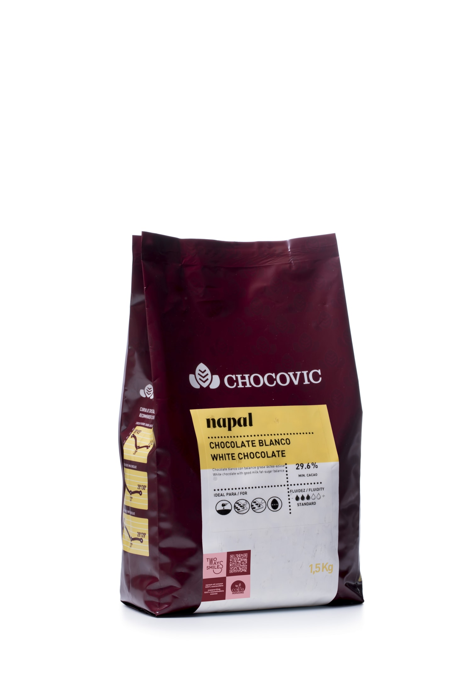 Napal vit choklad pellets 29,6% 1,5kg