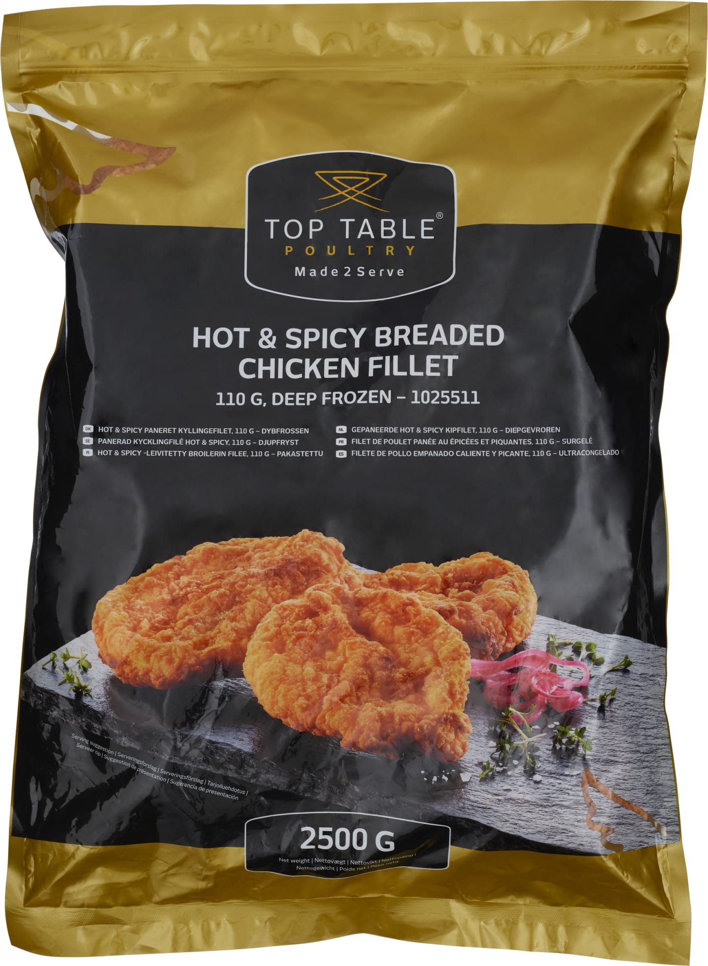 Kycklingfilé friterad Hot&Spicy 110g/2,5