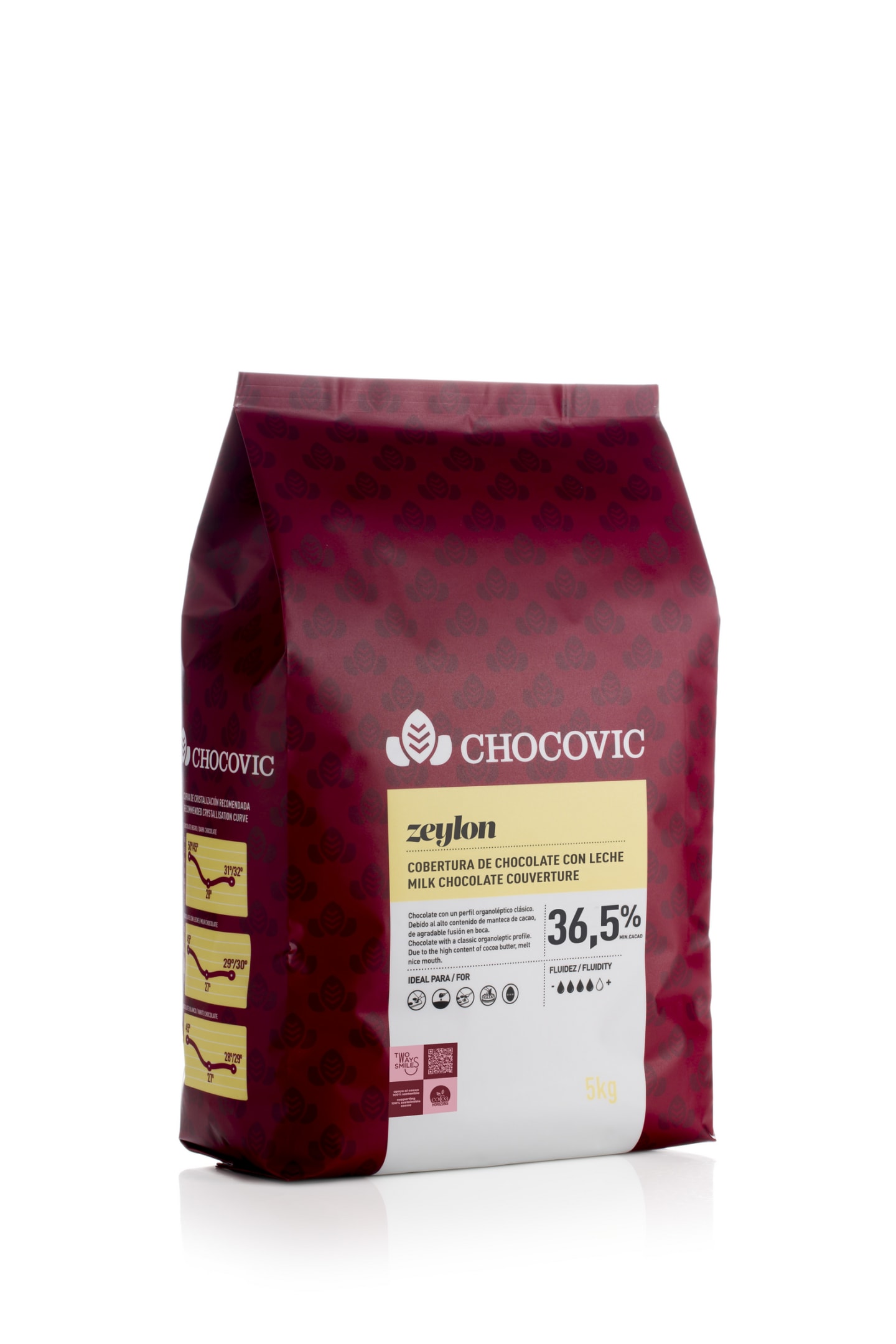 Zeylon mjölkchoklad pellets 36,50% 5kg