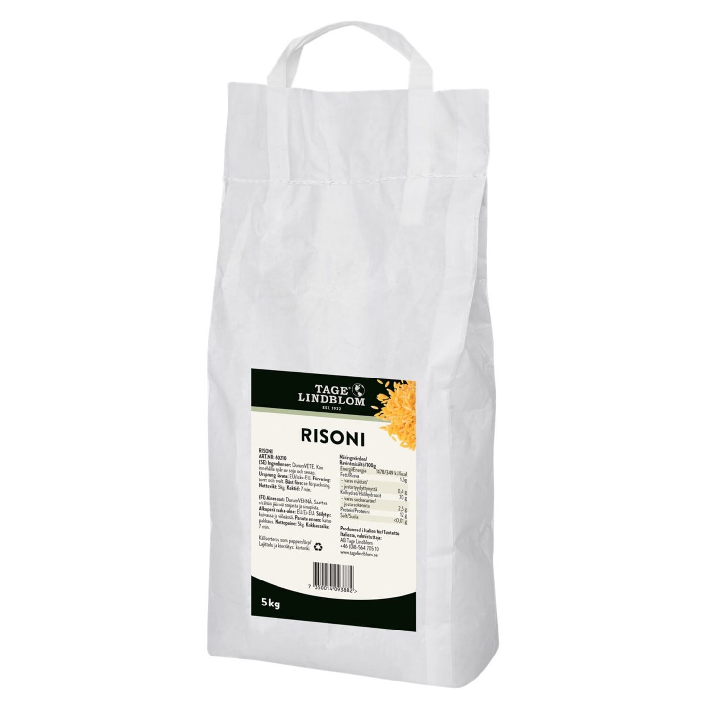 Risoni påse 5kg - Bild 1 av 1