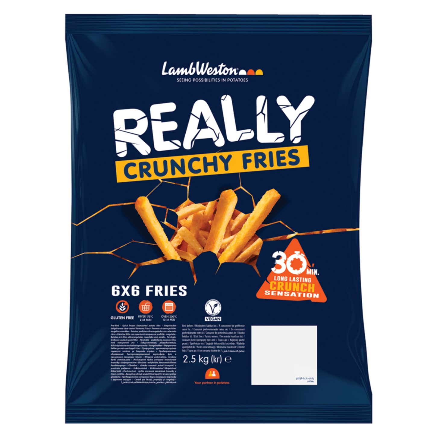 Really Crunchy Fries 6x6mm 2,5kg