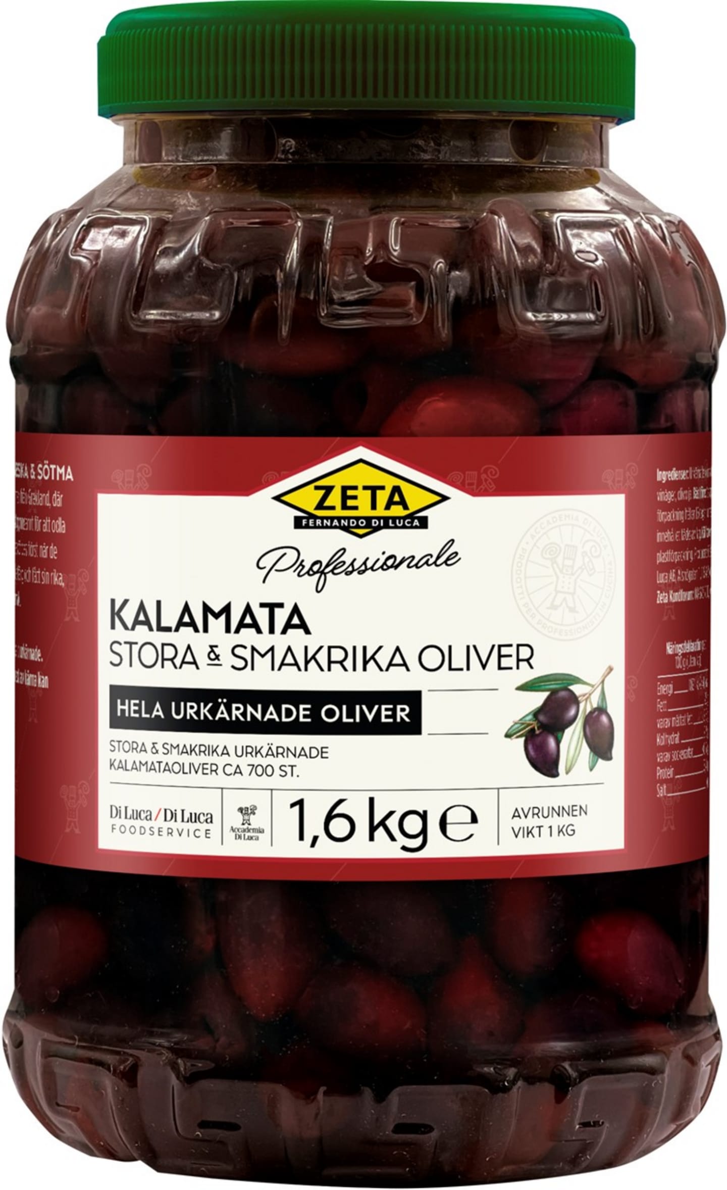 Kalamatoliver urkärnade 1,6kg