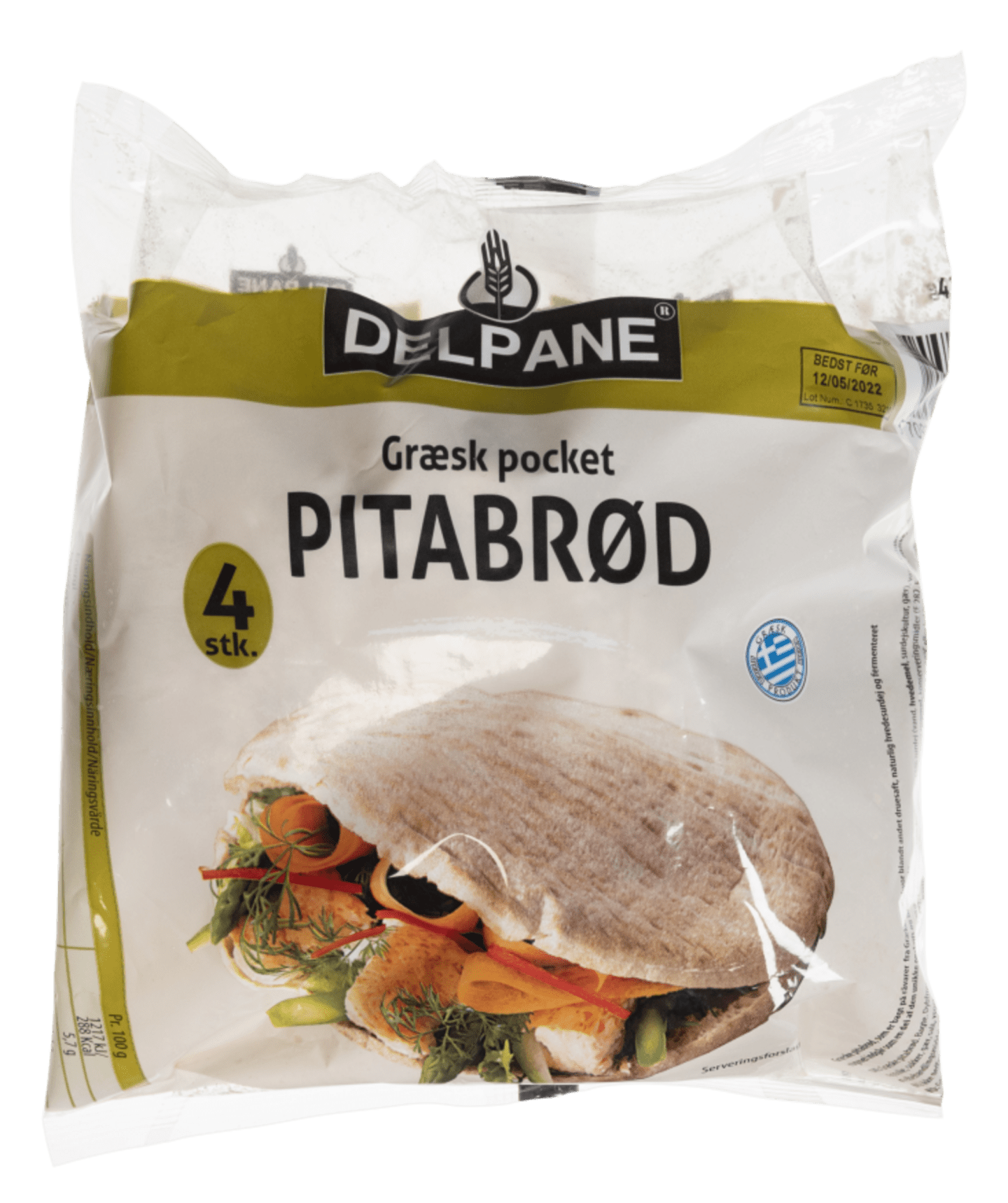 Grekisk Pitabröd 4x105g
