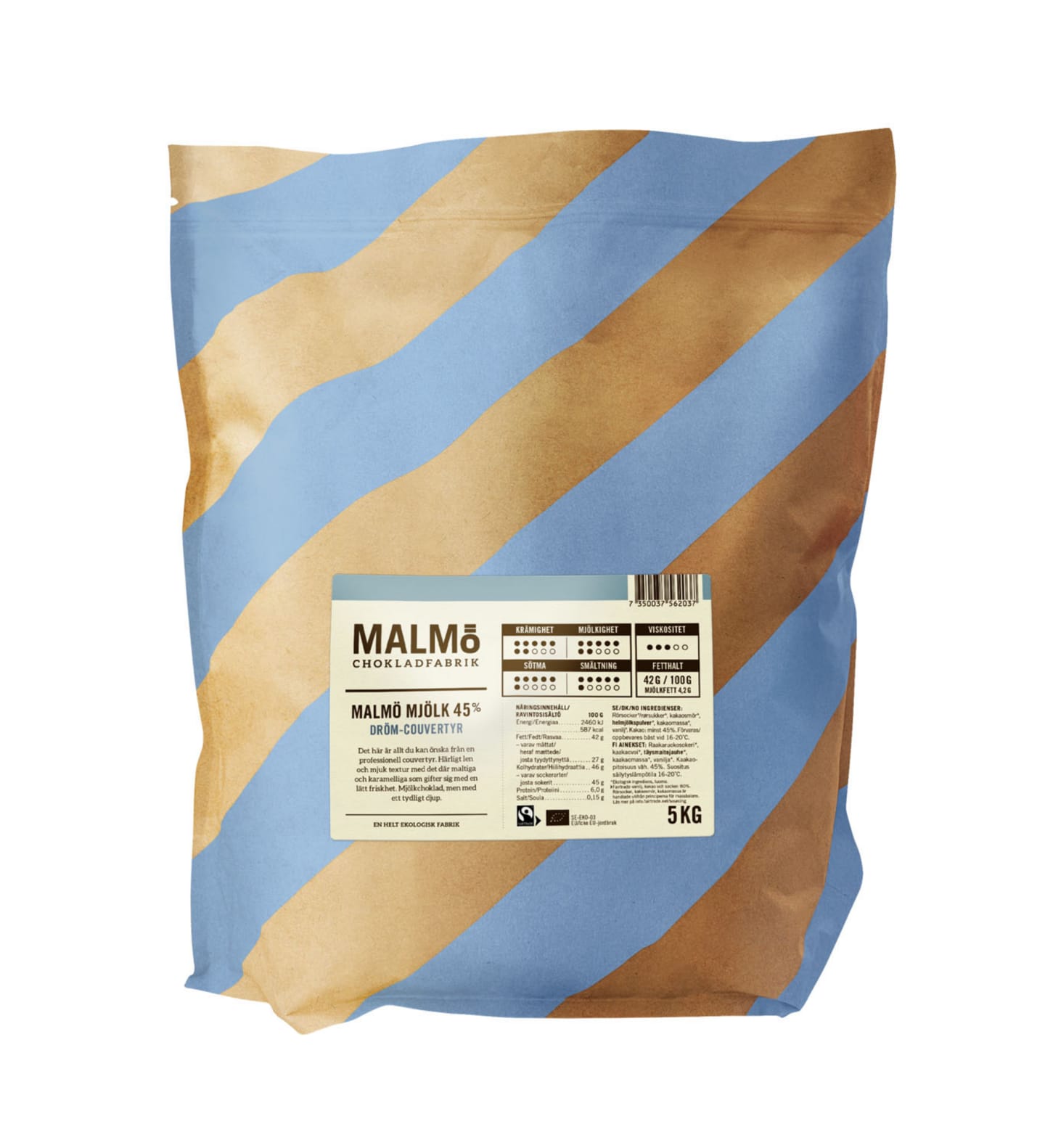 Couvertyr Mjölk 45% 5kg