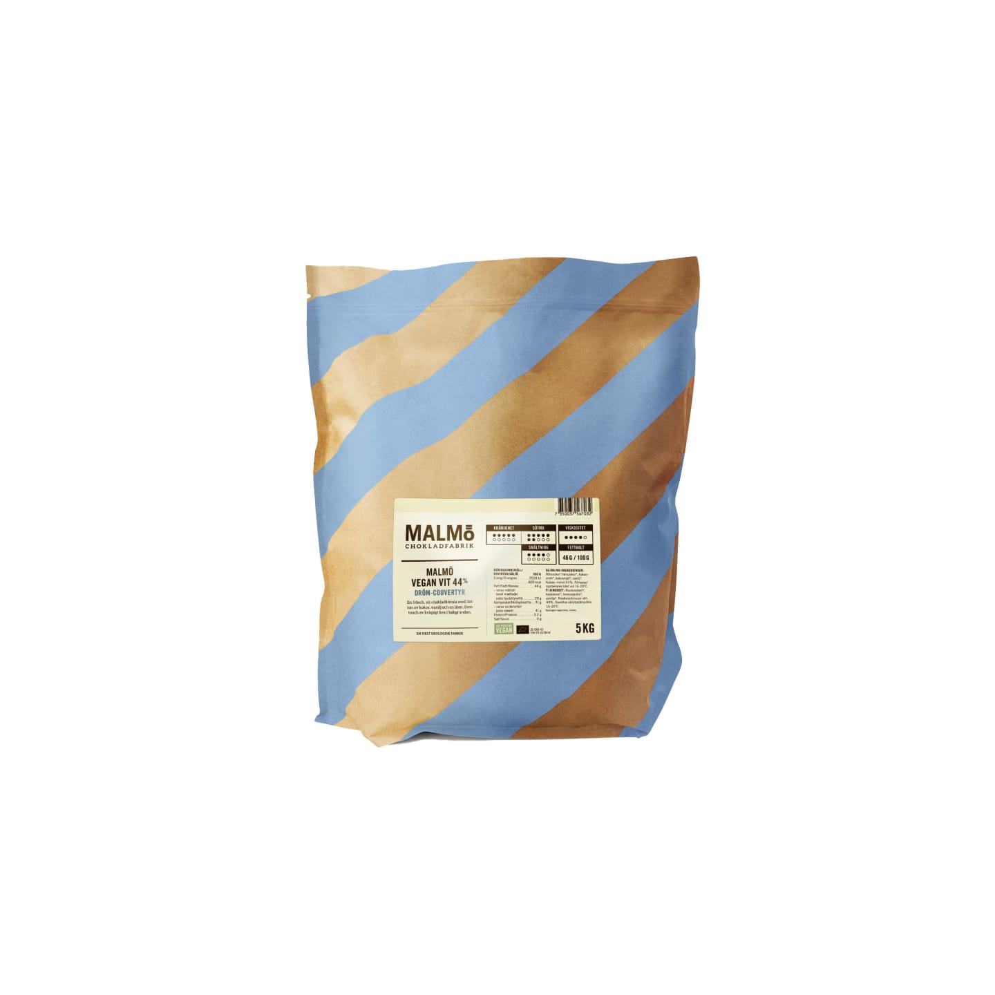 Couvertyr Vit Choklad Vegan 44% 5kg