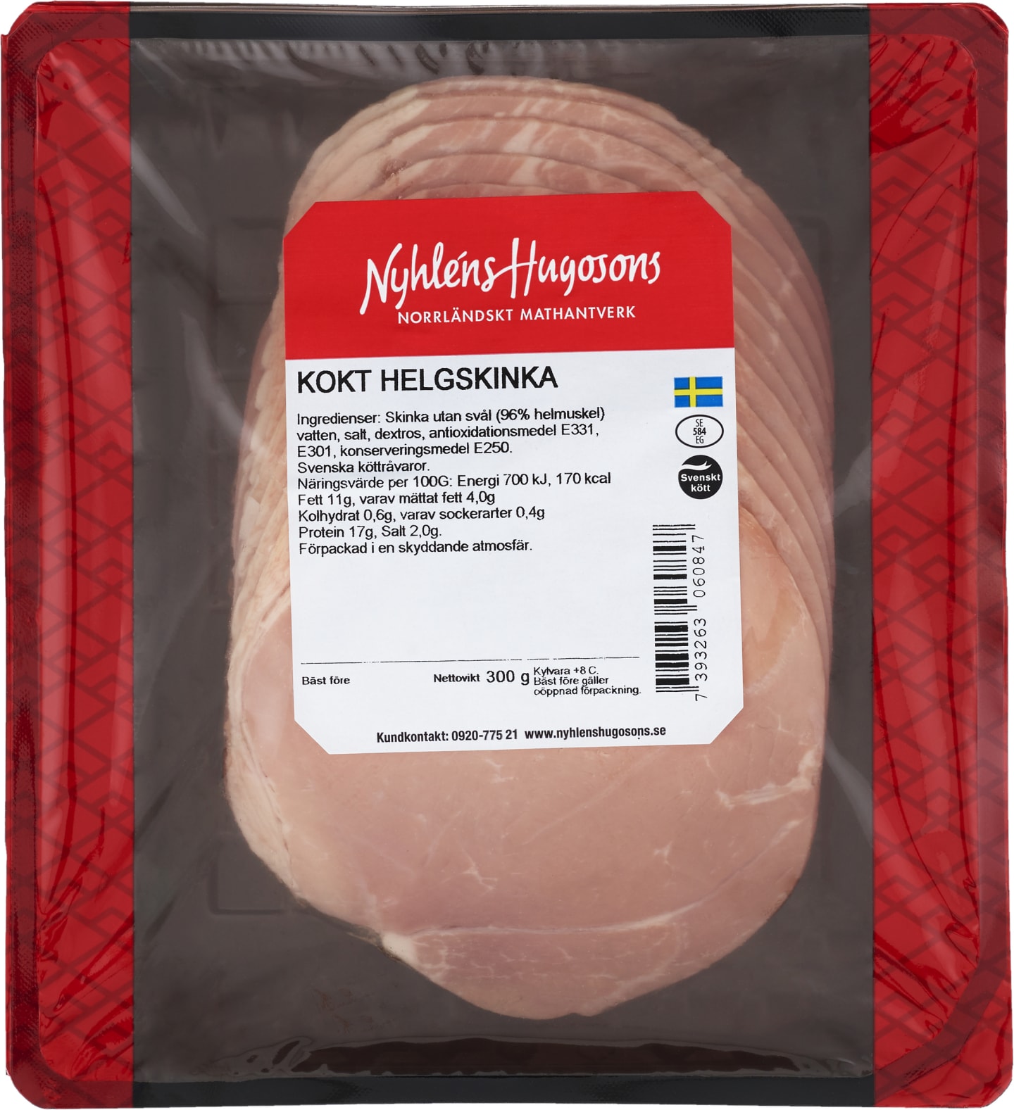 Helgskinka kokt skivad 300g