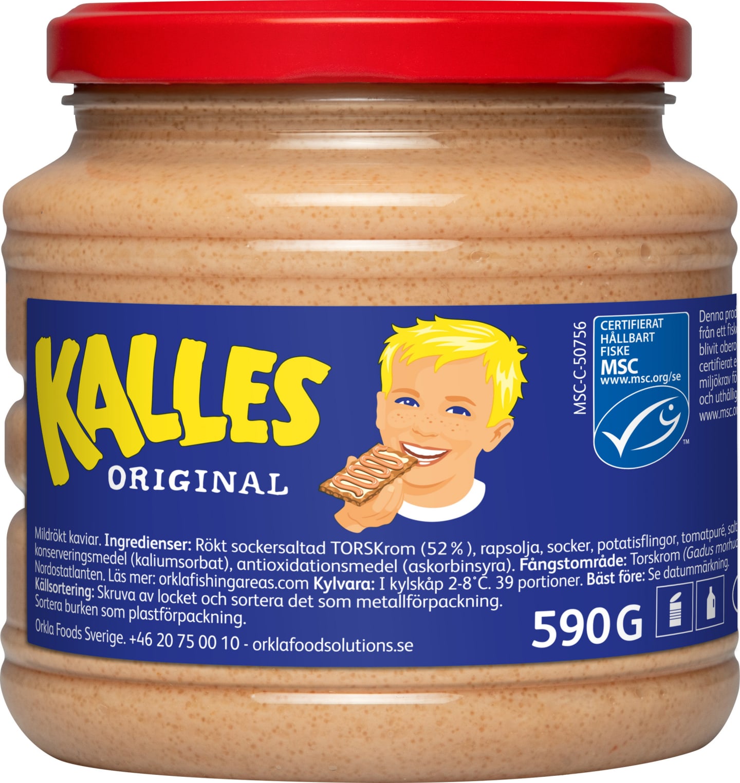 Kalles kaviar orginal mildrökt MSC 590g