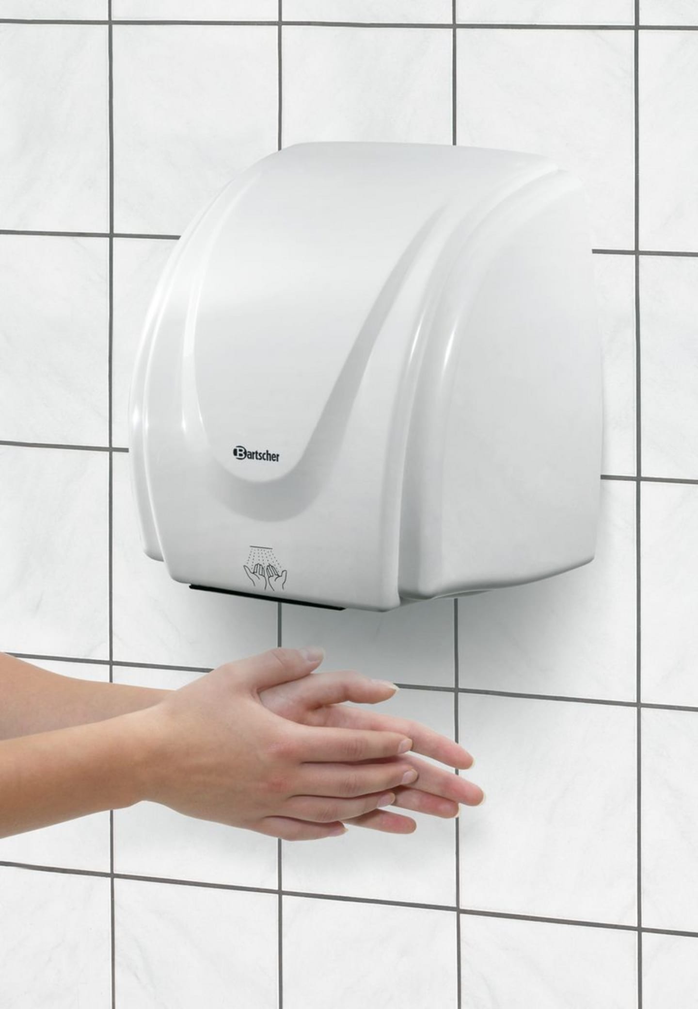 Handtork el, vägghängd 2,1kW - Bild 1 av 2