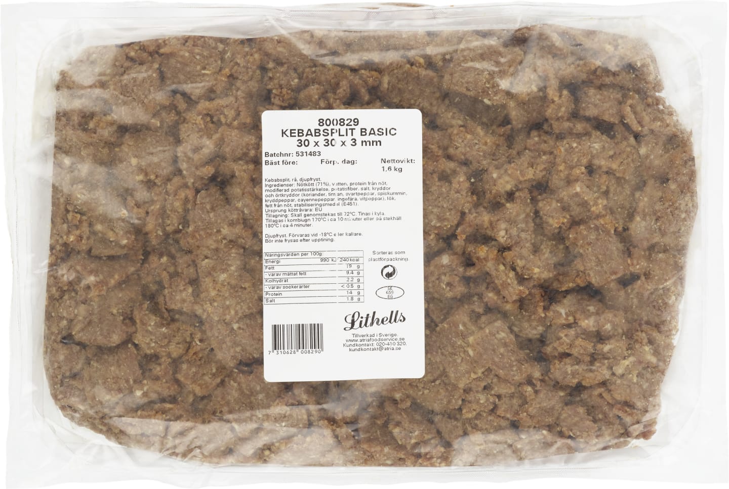 Kebabsplit 30x30x3 1,6kg - Bild 1 av 2